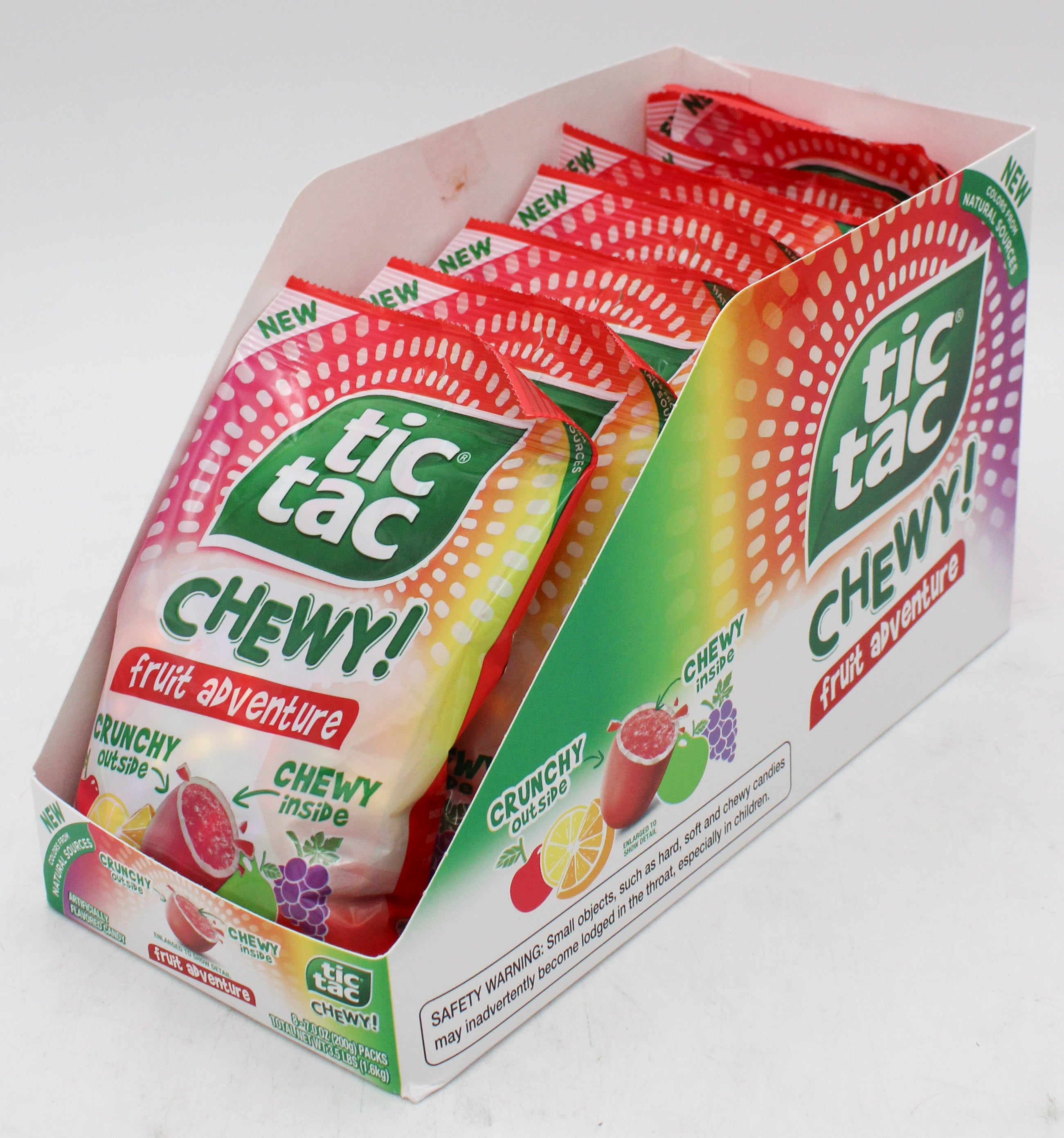 TICTAC CHEWY MEDIUM PEG BAG FRUIT ADVENTURE 7.05 Oz BB 7/15/26