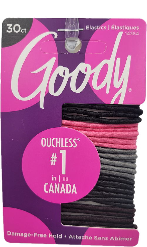 GOODY ELASTICS OUCHLESS 30CT ASSORTED COLORS NI