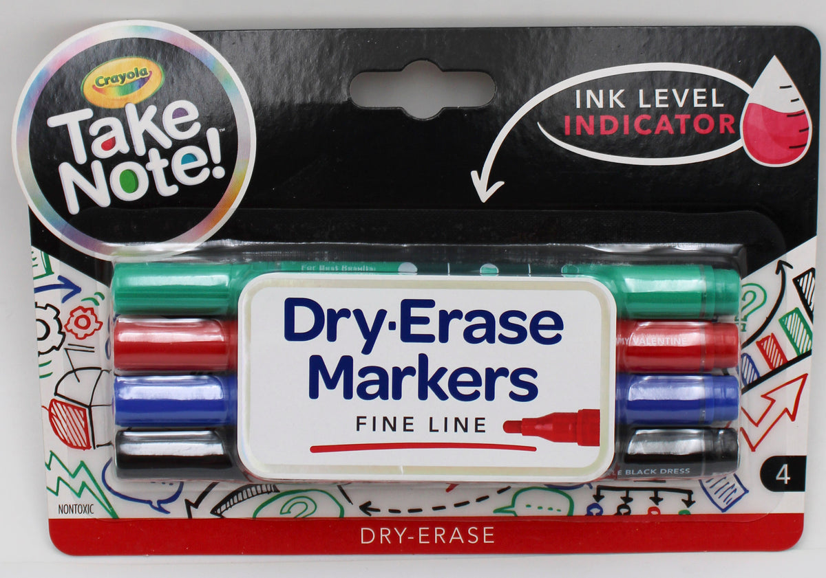CRAYOLA WHITEBOARD MARKERS 4PK