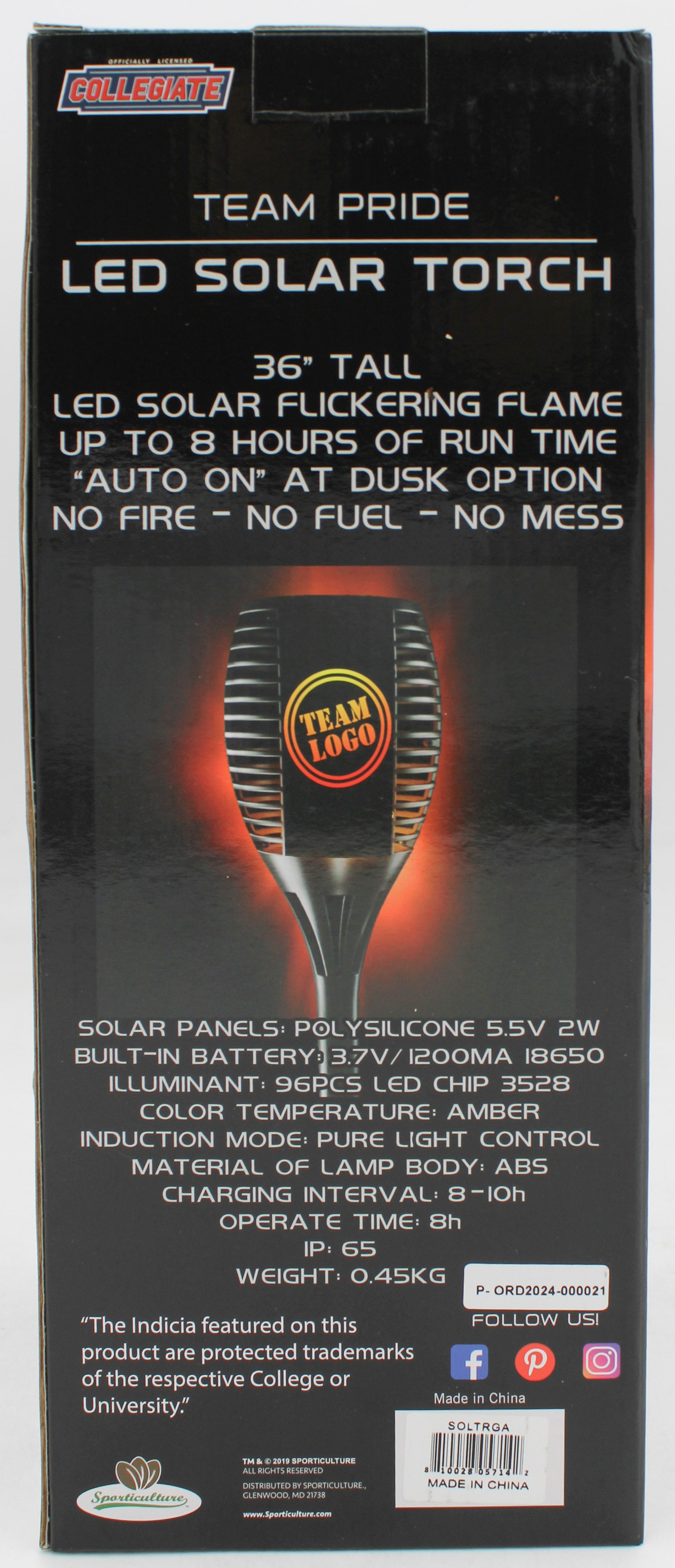 GEORGIA BULLDOGS LED SOLAR TORCH  36"