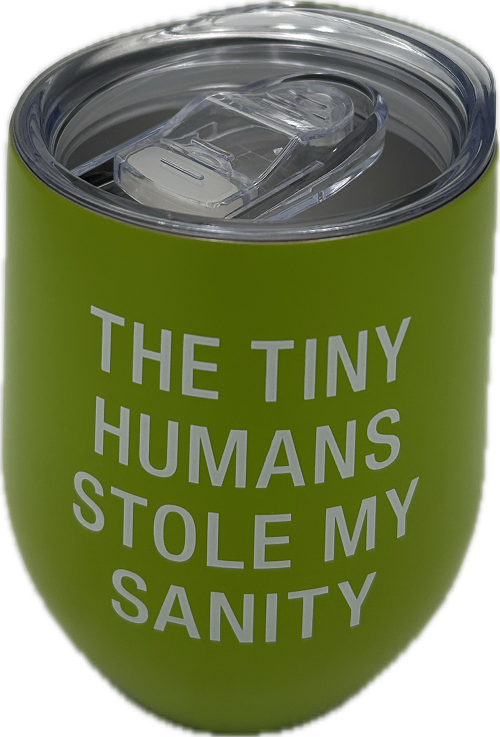 TINY HUMANS STAINLESS STEEL WINE TUMBLER 12oz