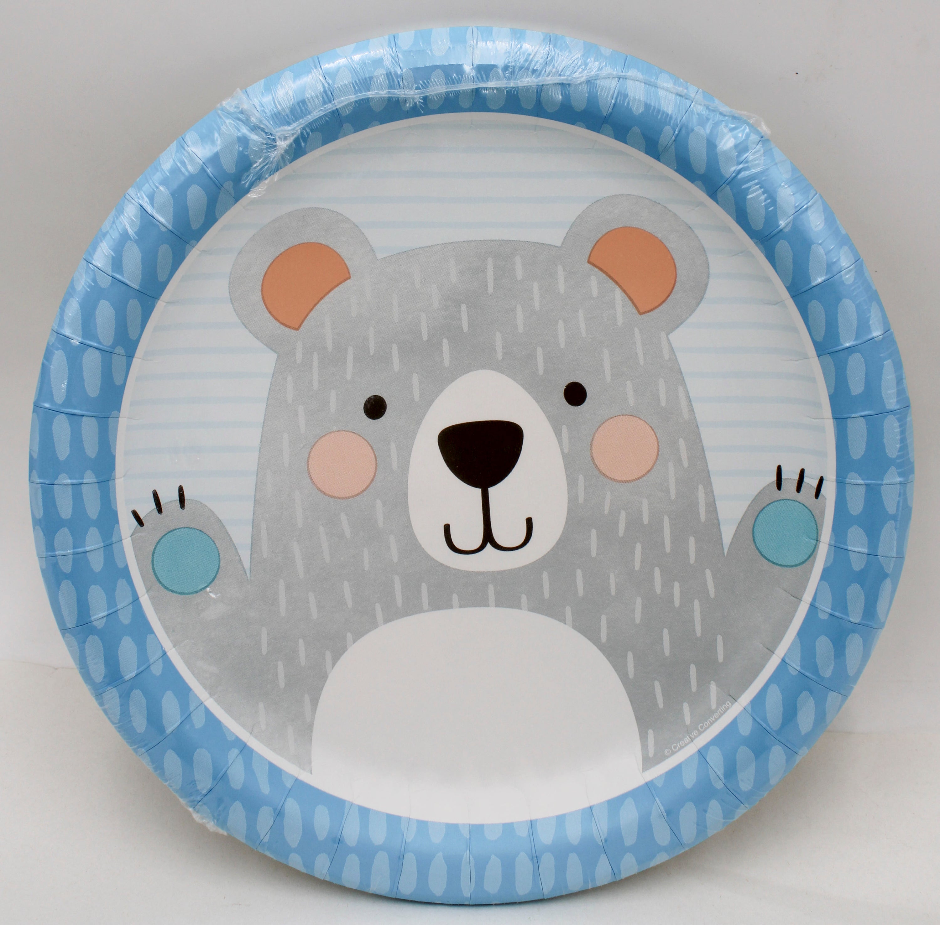 9" PAPER DINNER PLATE 8CT 1ST BIRTHDAY BEAR