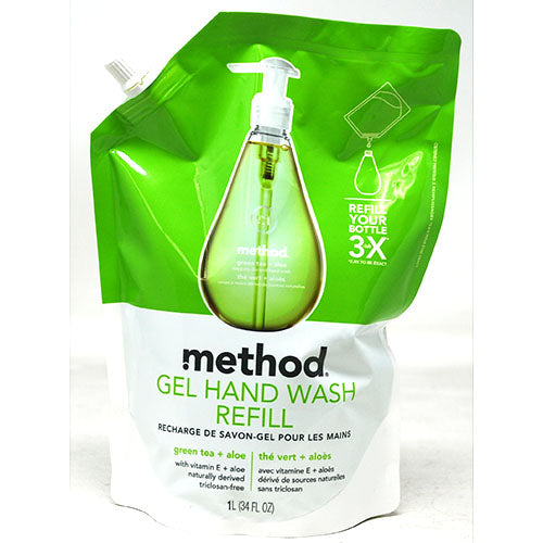 METHD GEL HNDWASH RFLL 34oz-GRN TEA