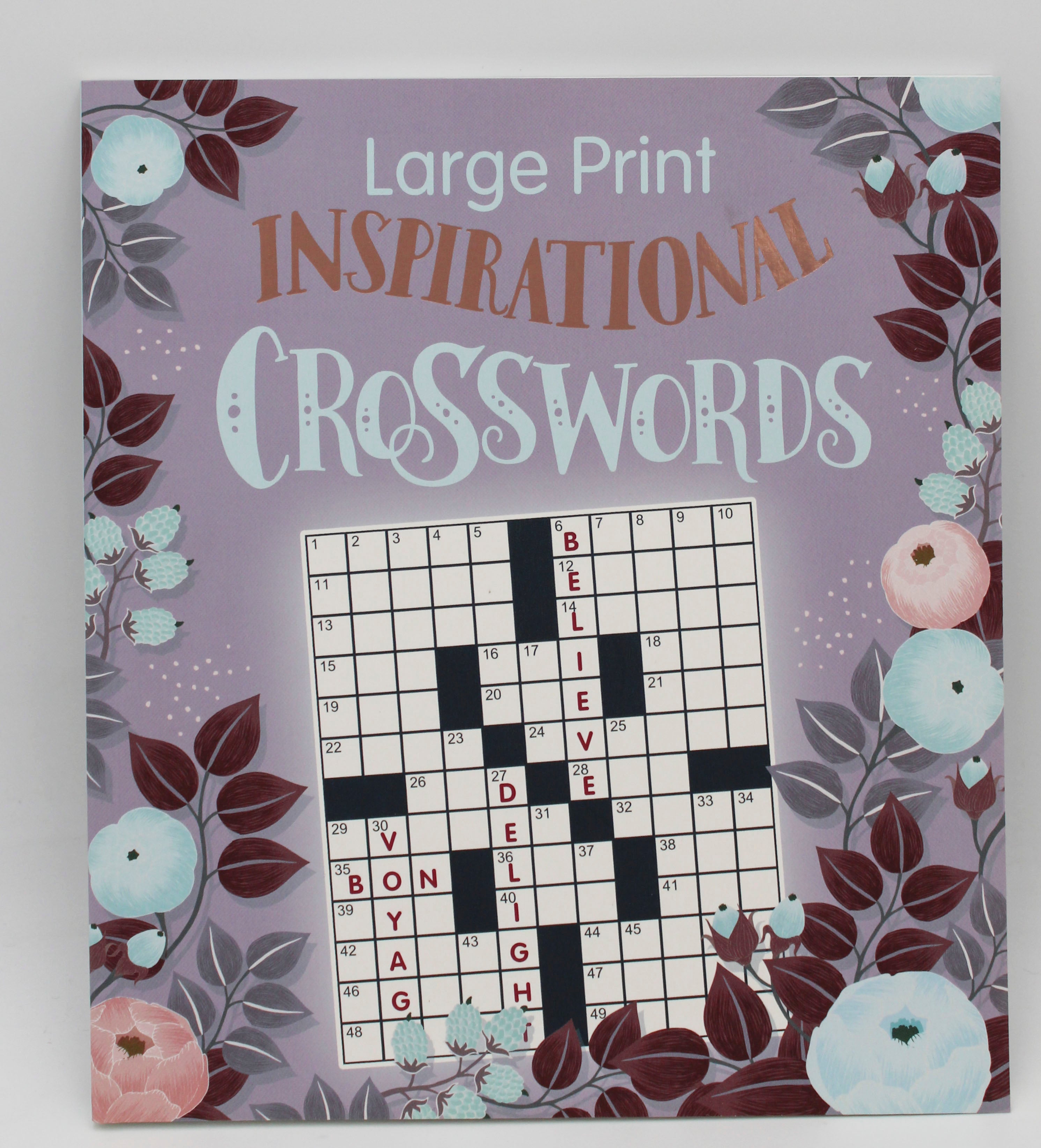 LARGE PRINT INSPIRATIONAL CROSSWORDS PUZZLE BOOK 128PG PP $8.99