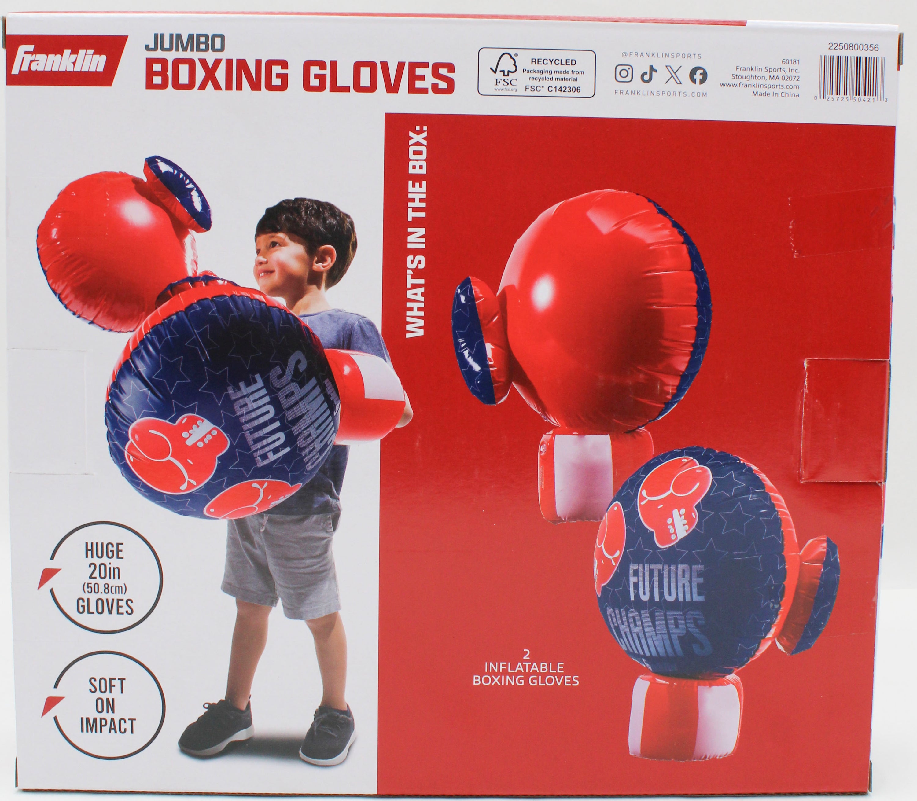 FRANKLIN FUTURE CHAMPS INFLATABLE BOXING GLOVES SET