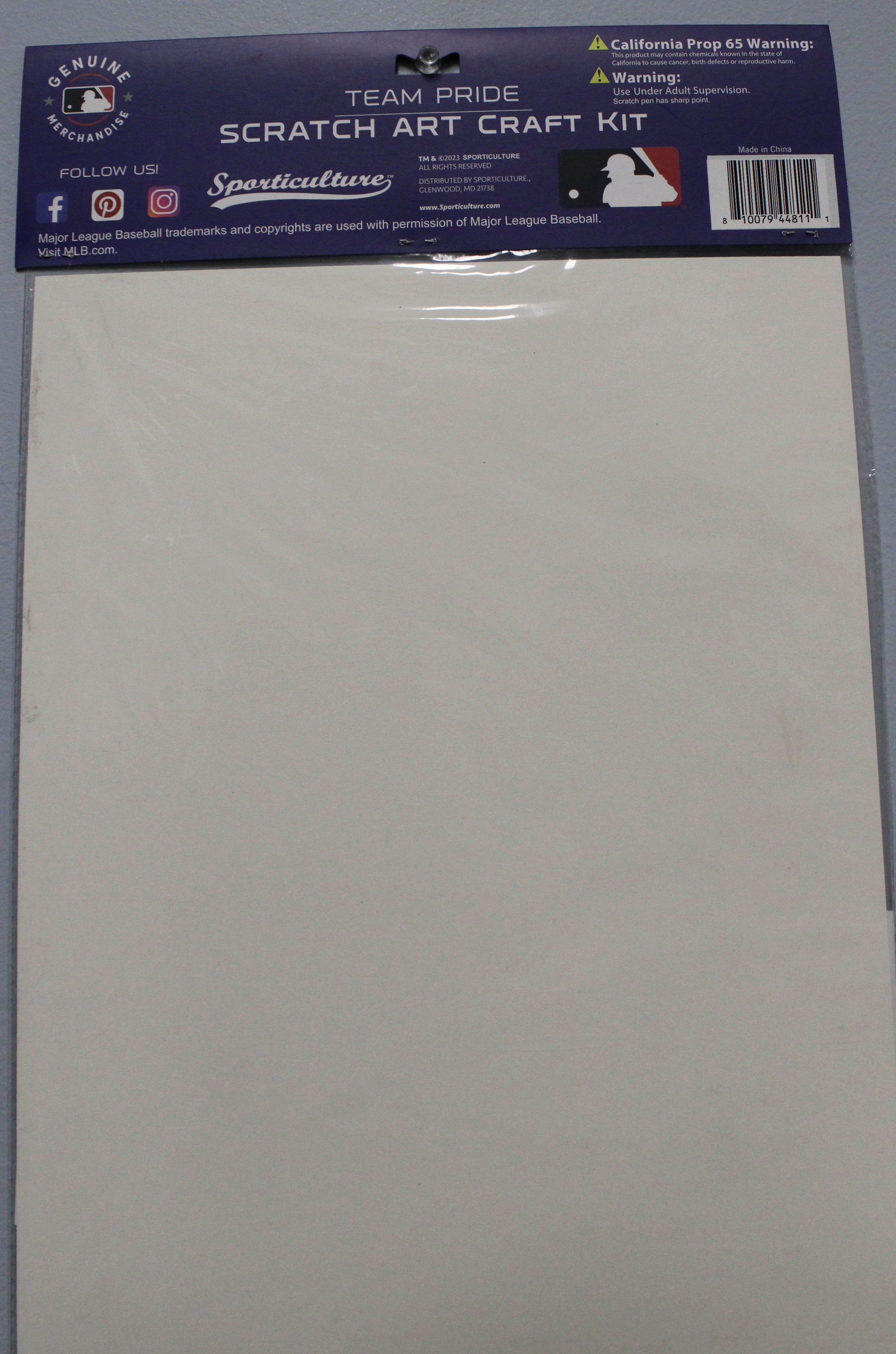 MLB CHICAGO CUBS SCRATCH ART CRAFT KIT