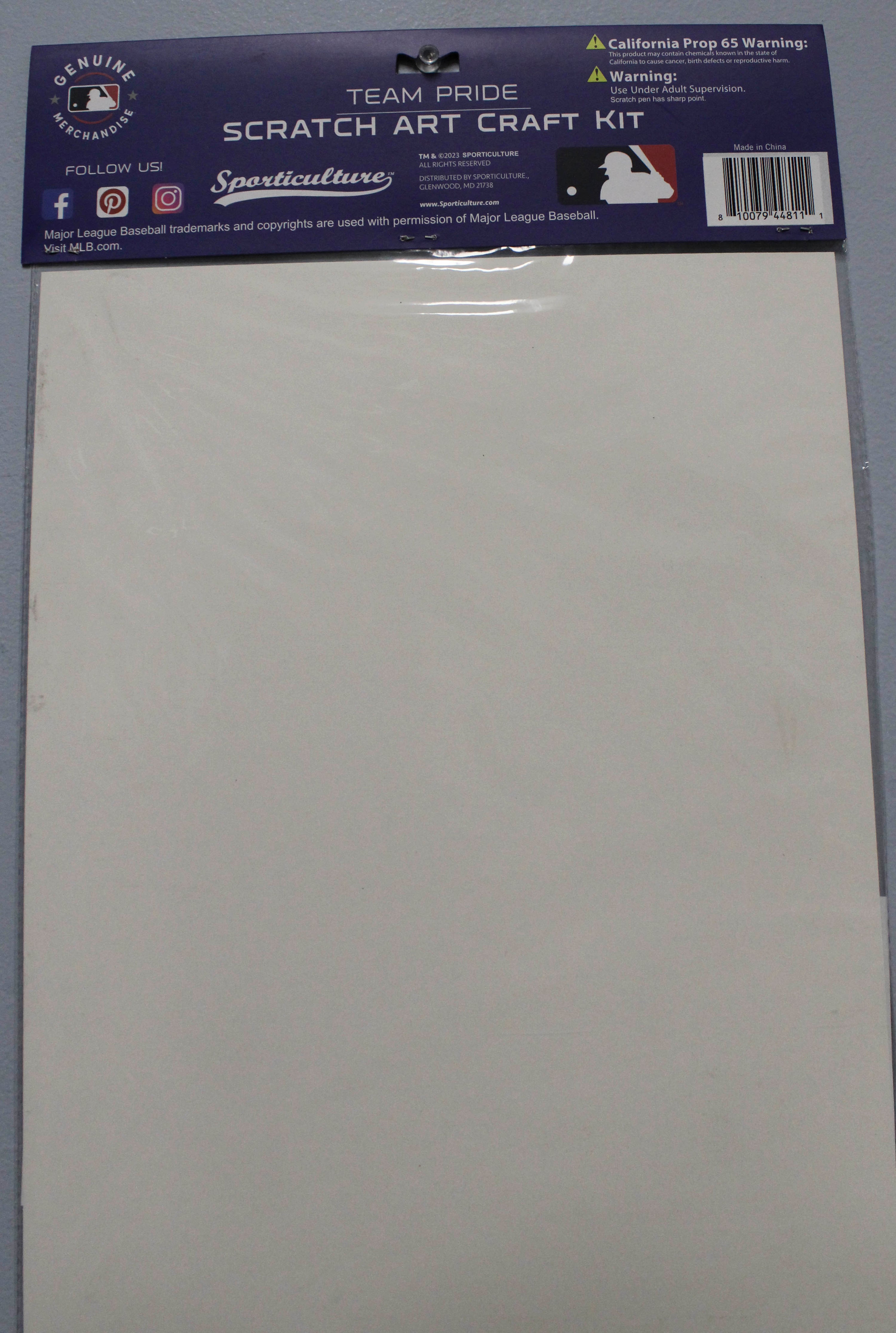 CHICAGO CUBS SCRATCH ART CRAFT KIT