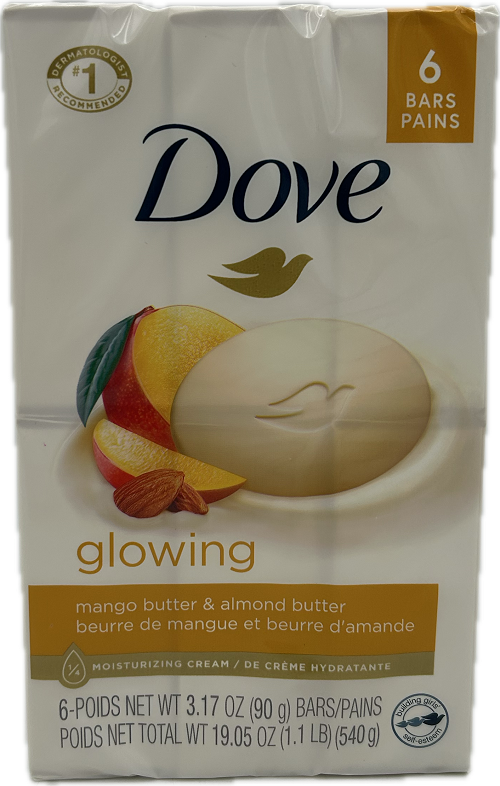 DOVE BAR SOAP MANGO + ALMOND BUTTER 6ct 3.17oz