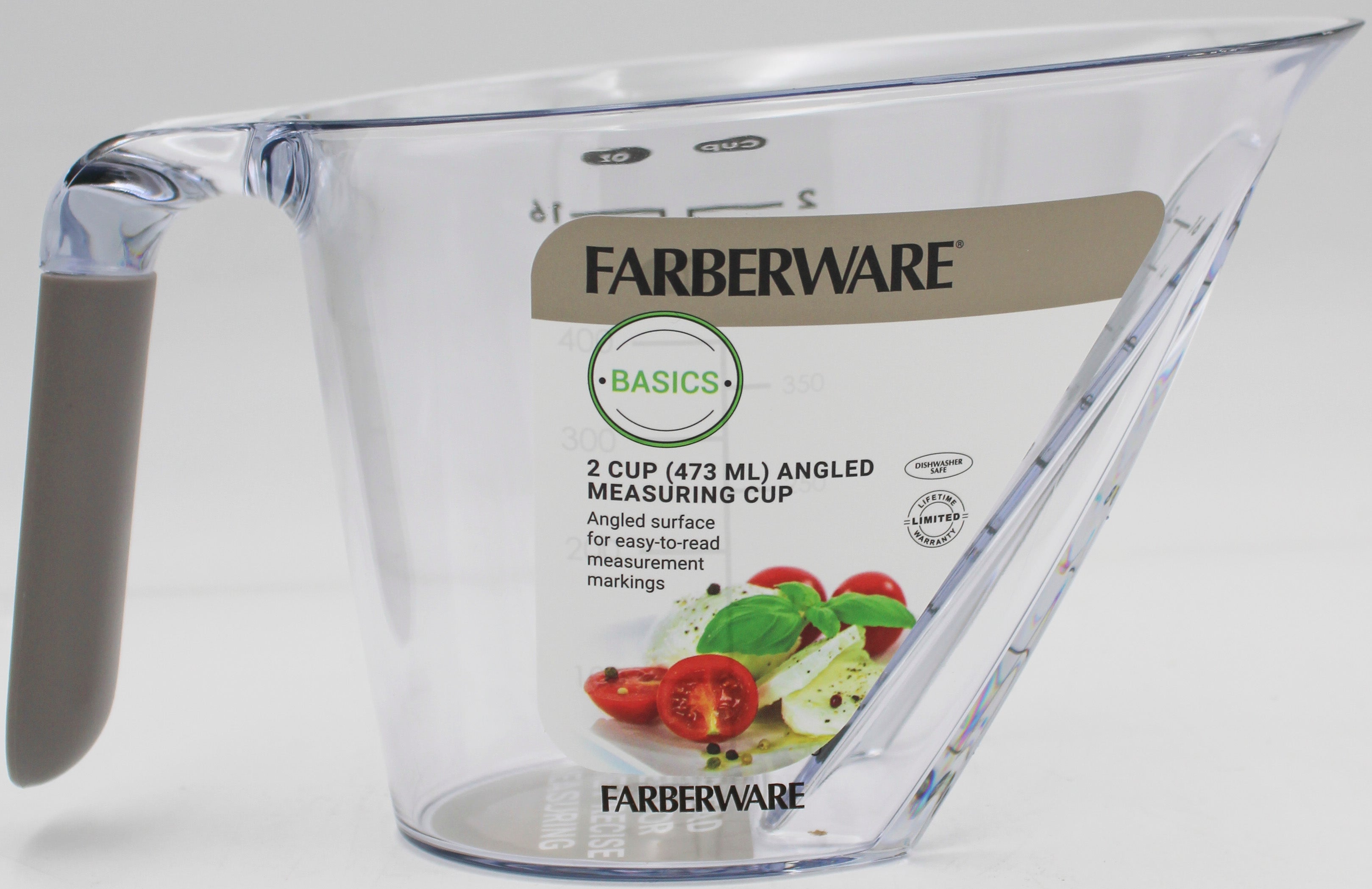 FARBERWARE BASICS 2 CUP ANGLE MEASURIN CUP, PLASTIC - GREY NI