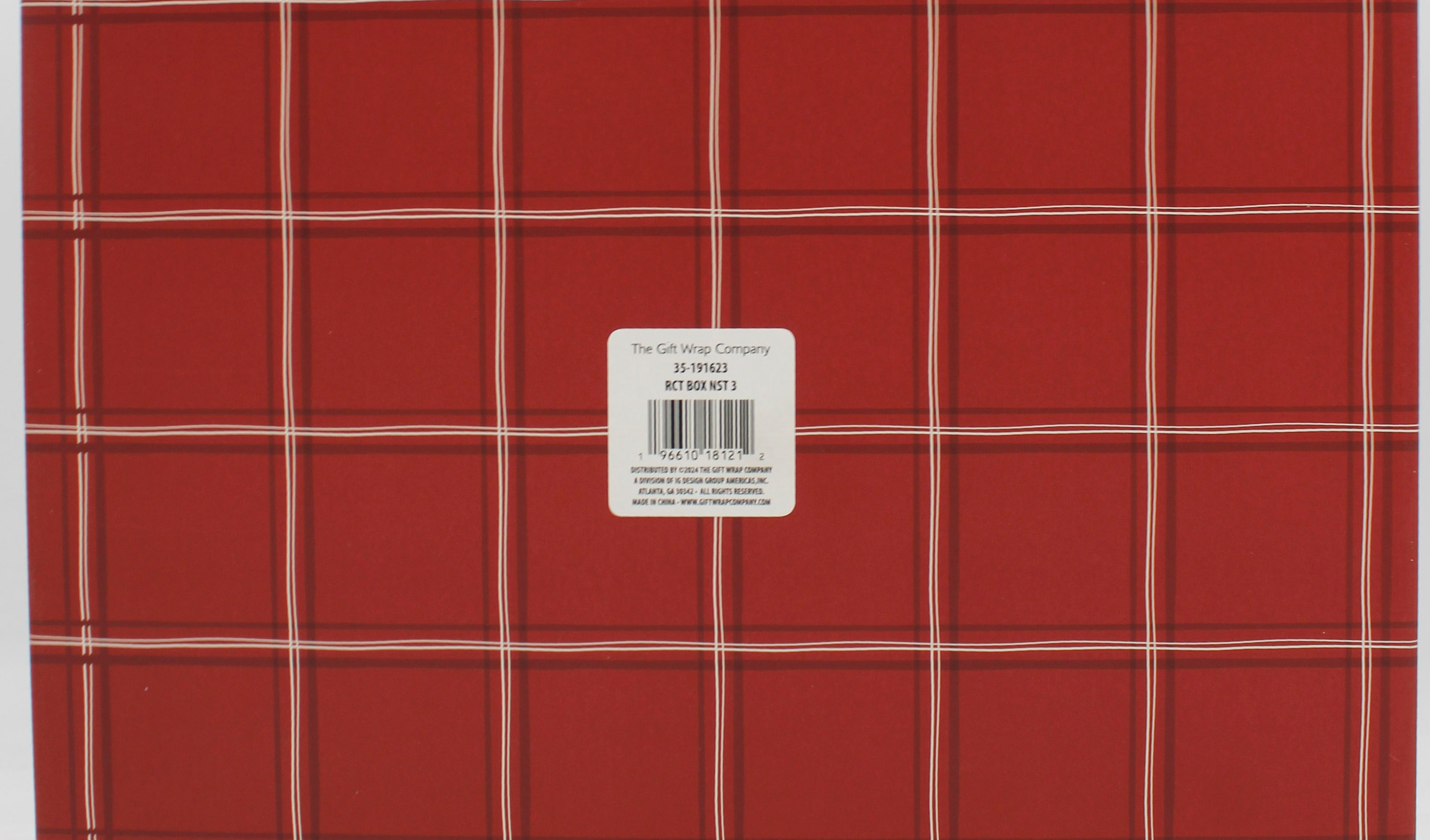 3CT NESTED RECTANGLE GIFT BOXES - PLAID,