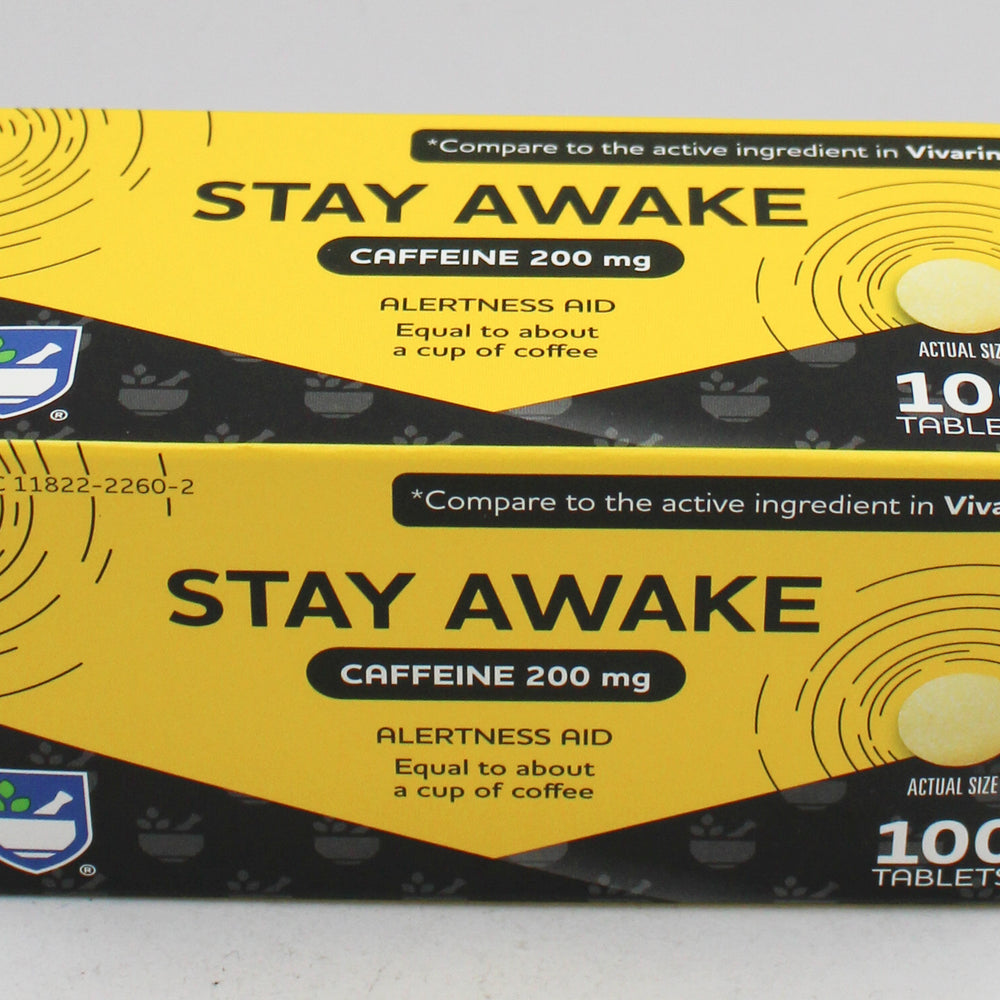 RITE AID STAY AWAKE CAFFEINE TABLETS 100ct EXP 8/15/2027 COMPARES TO Vivarin