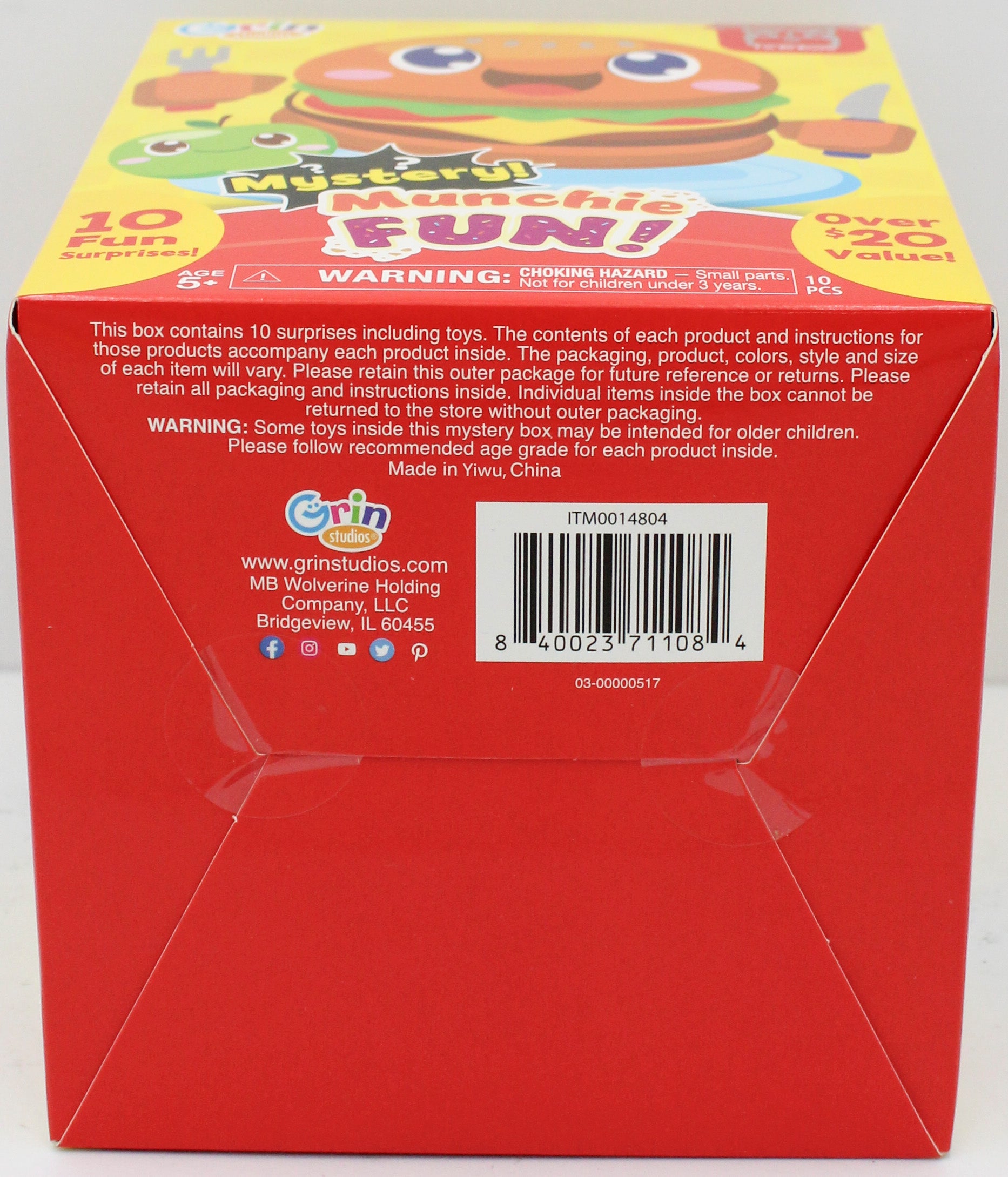 10 FUN MYSTERY SUPRISES IN BOX 5.5in x 5.5in x 7in