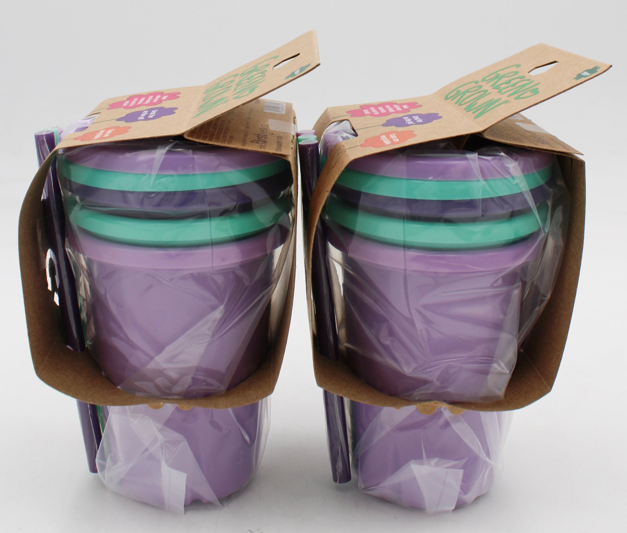 6PK GREEN GROWN STRAW CUPS - GIRL