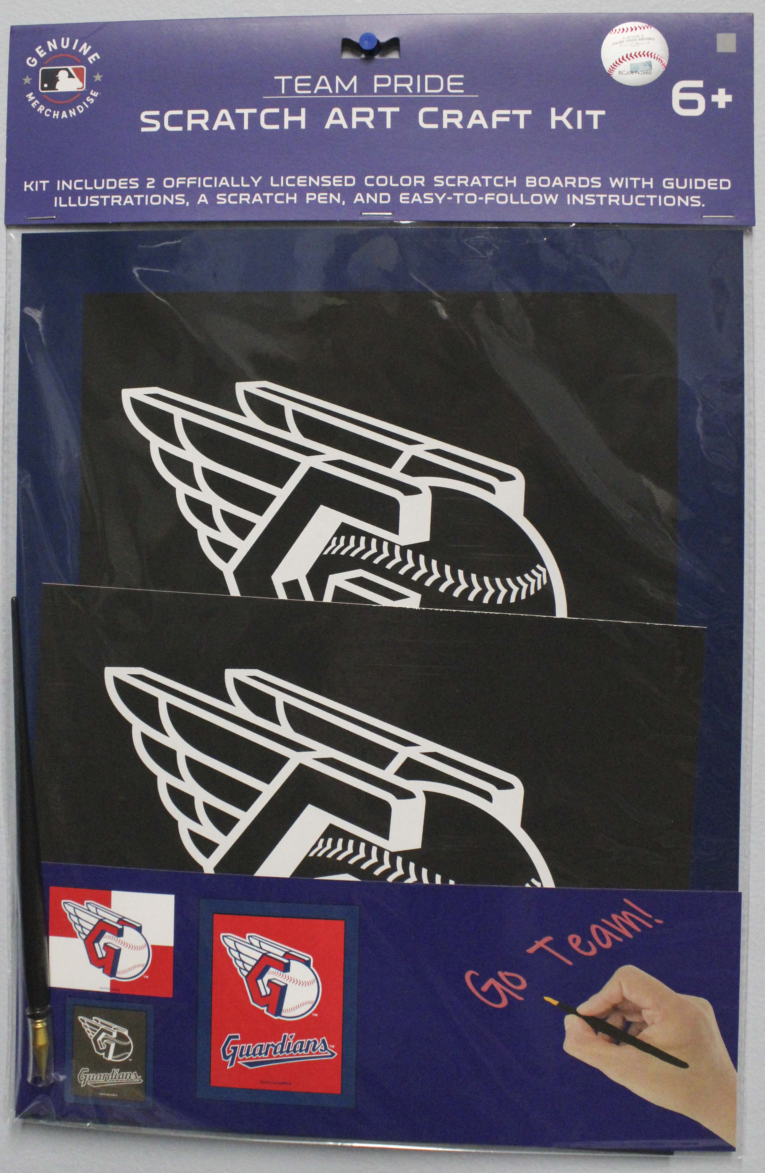 MLB CLEVELAND GUARDIANS SCRATCH ART CRAFT KIT