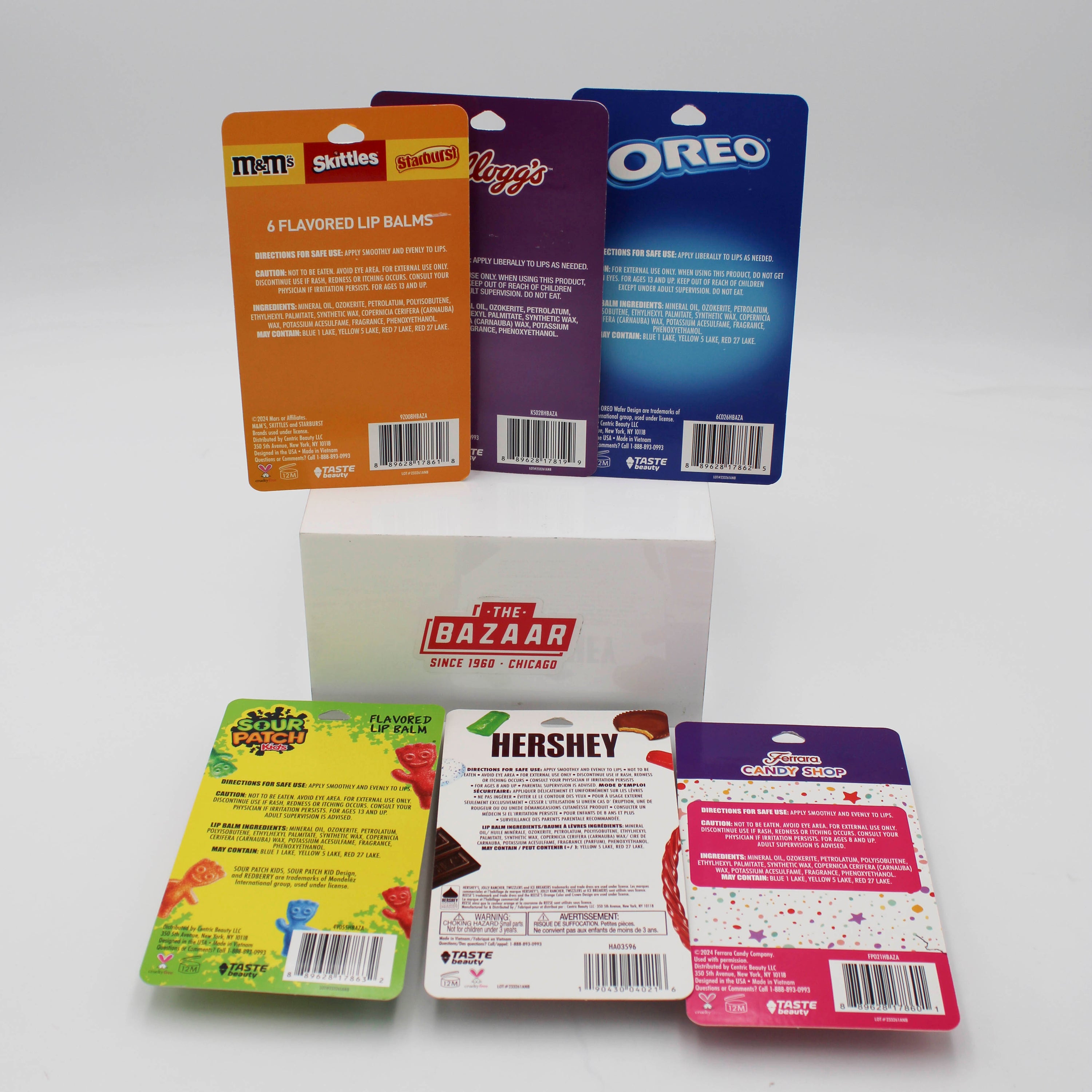 ASSORTED LICENSE 6ct LIP BALM SIDEWING NI