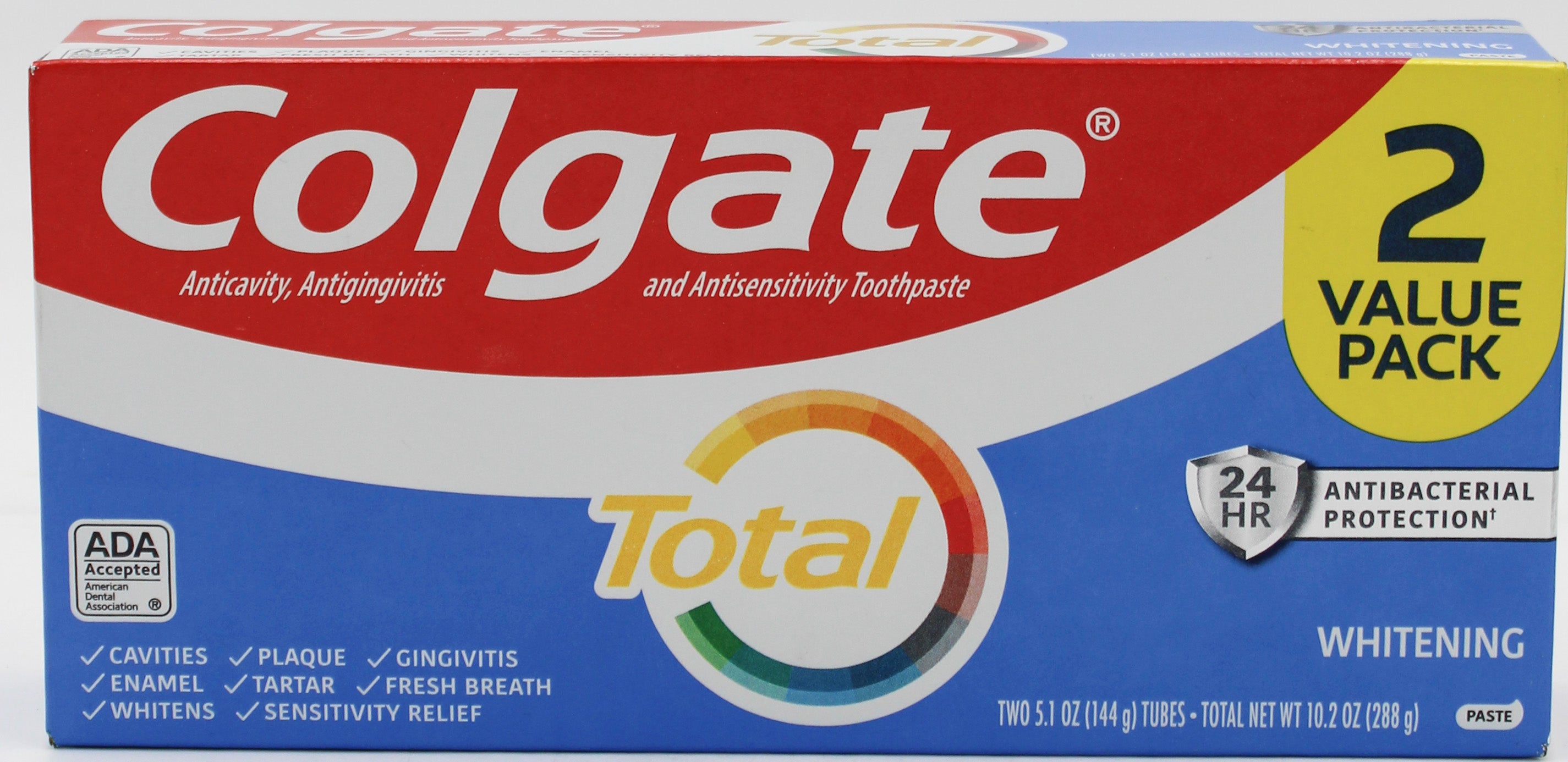 COLGATE TOTAL WHITENING TOOTHPASTE 2ct 5.1oz NI