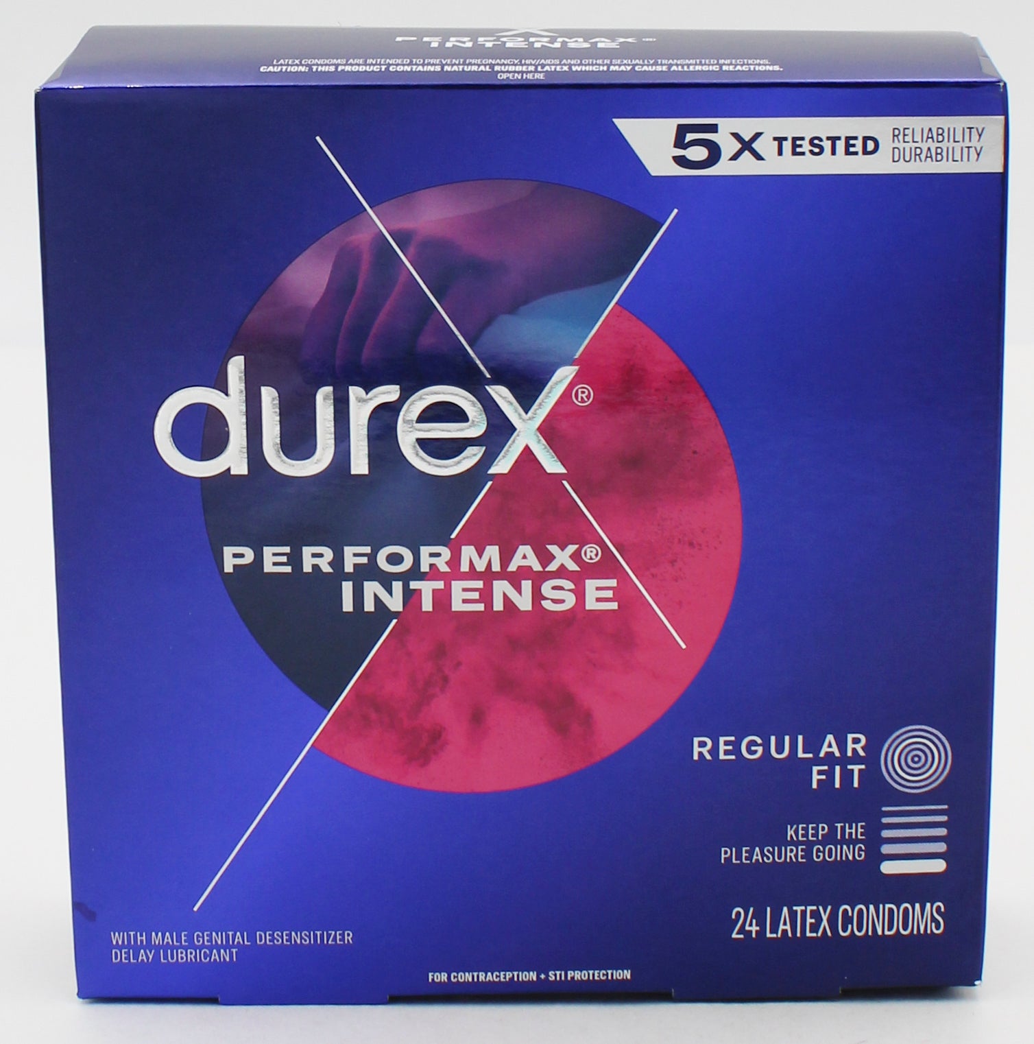 DUREX 24 PACK CONDOMS PERFORMANCE INTENSE REGULAR FIT EXP 7/30/2027