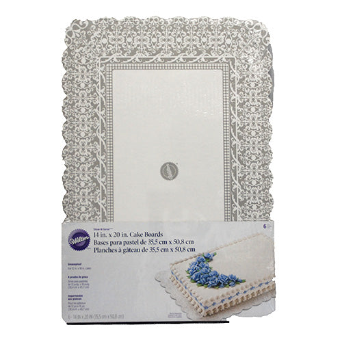 WILTON SHOW-N-SERVE CAKE BOARD 14X20IN 6CT