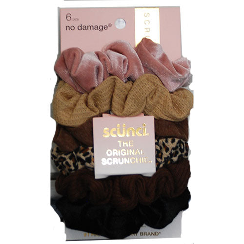 CONAIR SCUNCI SCRUNCHIES MIXED NEUTRALS 6CT NI