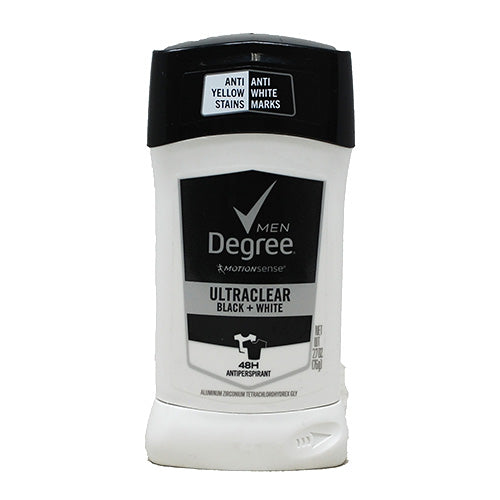 DEGREE MENS DEODRNT 2.7oz(12/7/23)ULTRACLEAR BLCK+WHTE(NO UPC)