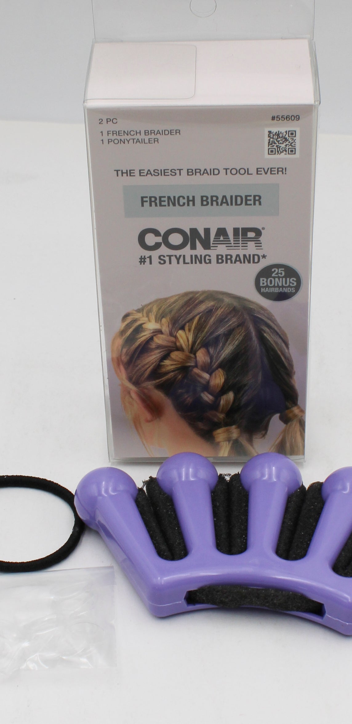 CONAIR FRENCH BRAID KIT W/ BONUS 25 HAIR BANDS NI