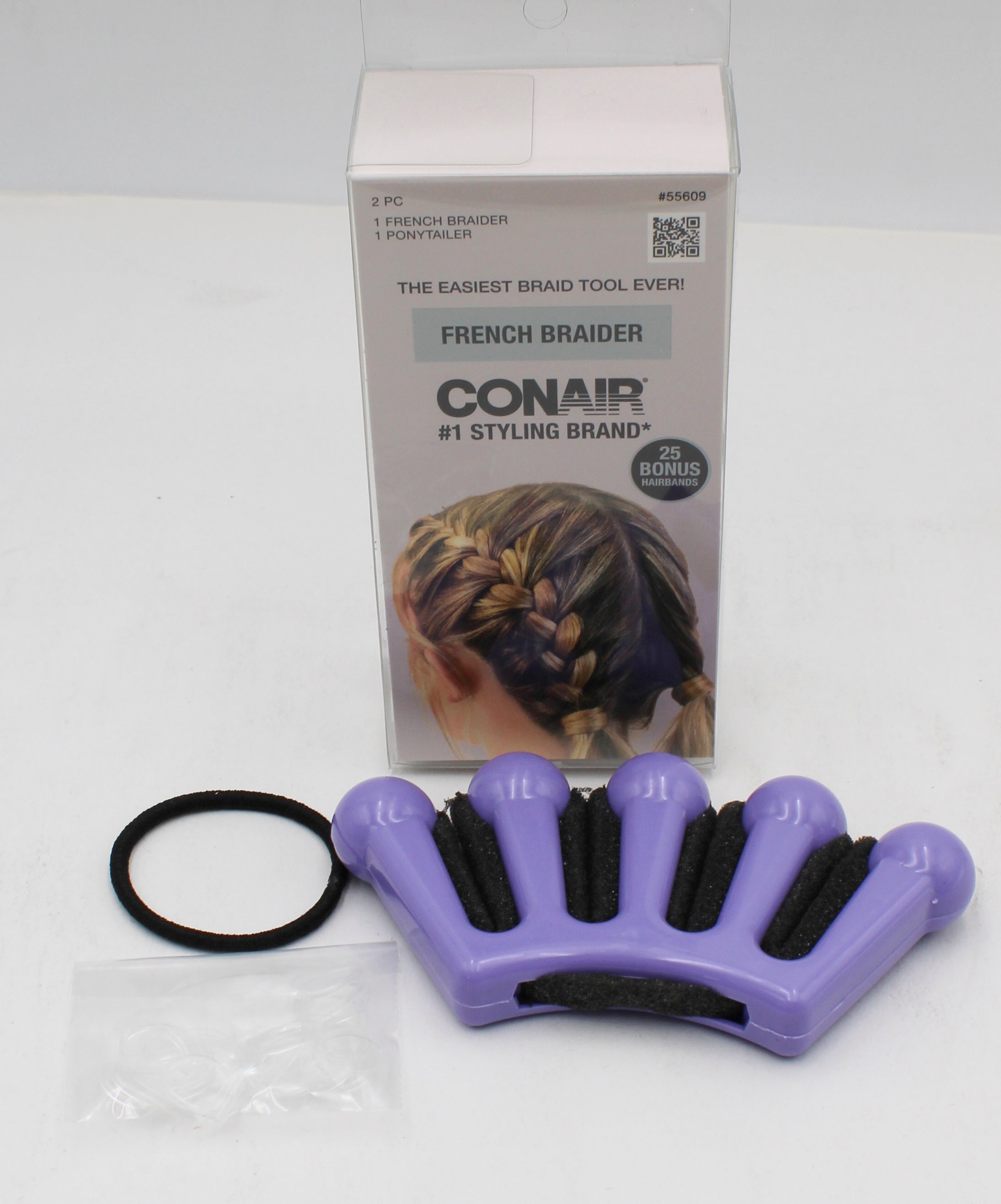 CONAIR FRENCH BRAID KIT W/ BONUS 25 HAIR BANDS NI