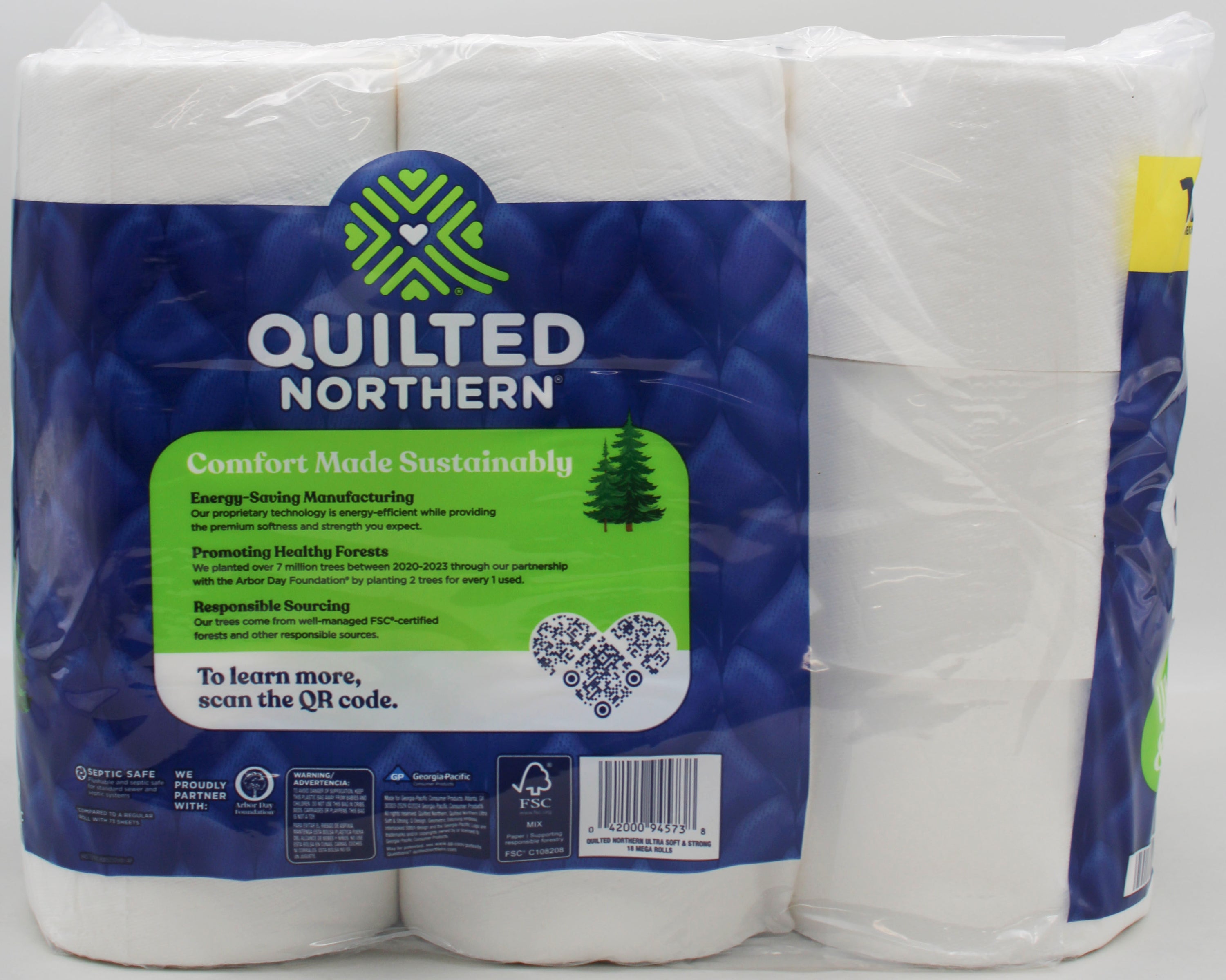 18 MEGA ROLLS QUILTED NORTHERN ULTRA SOFT & STRONG TOILET PAPER NI