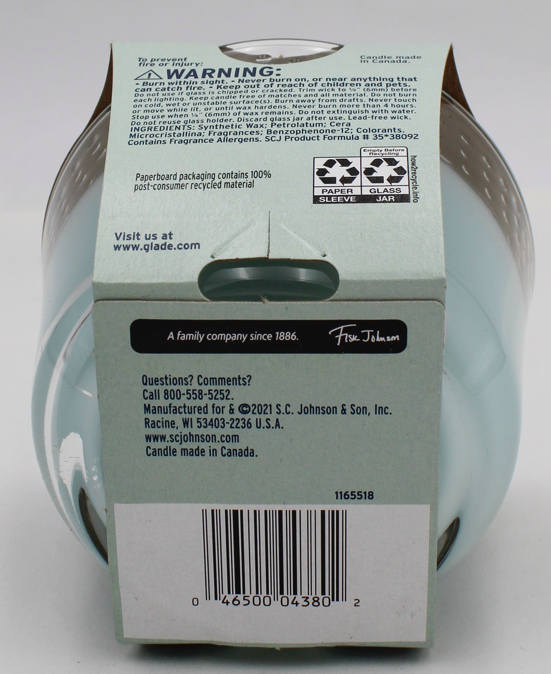 GLADE 3-WICK CANDLE SKY & SEA SALT 6.8oz US