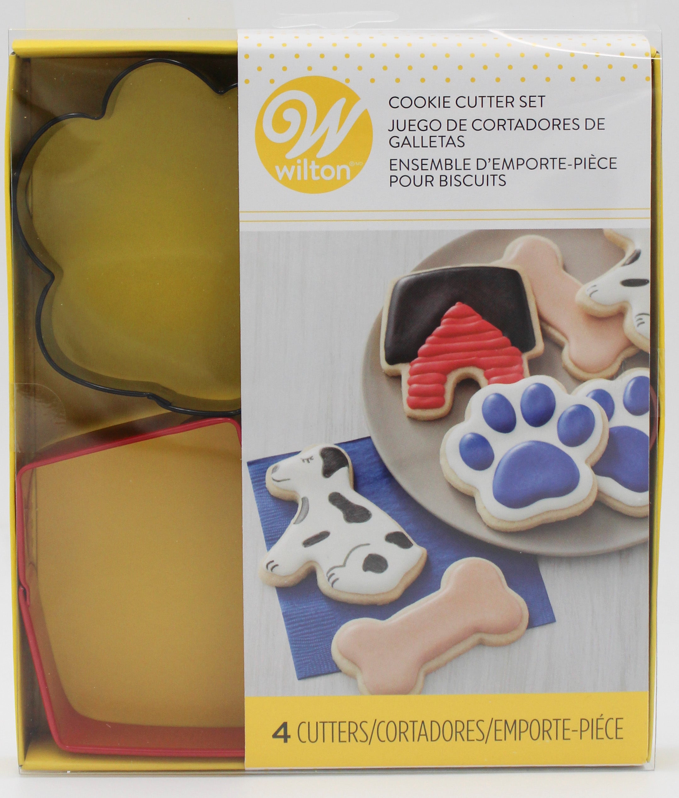 COOKIE CUTTER SET COLORED METAL PET THEME 4 CT NI