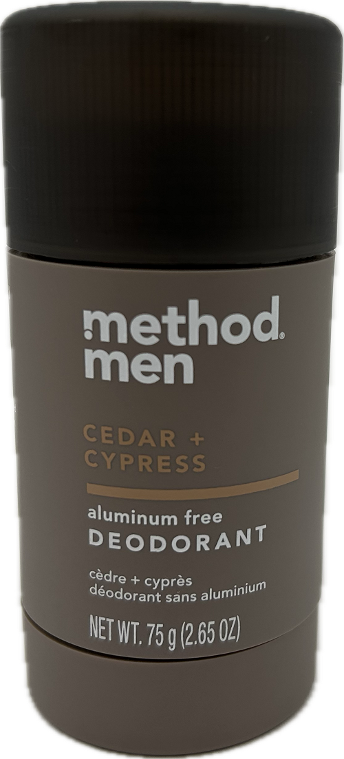 METHOD MENS DEODORANT CEDAR CYPRESS ALUMINUM FREE 2.65oz NA