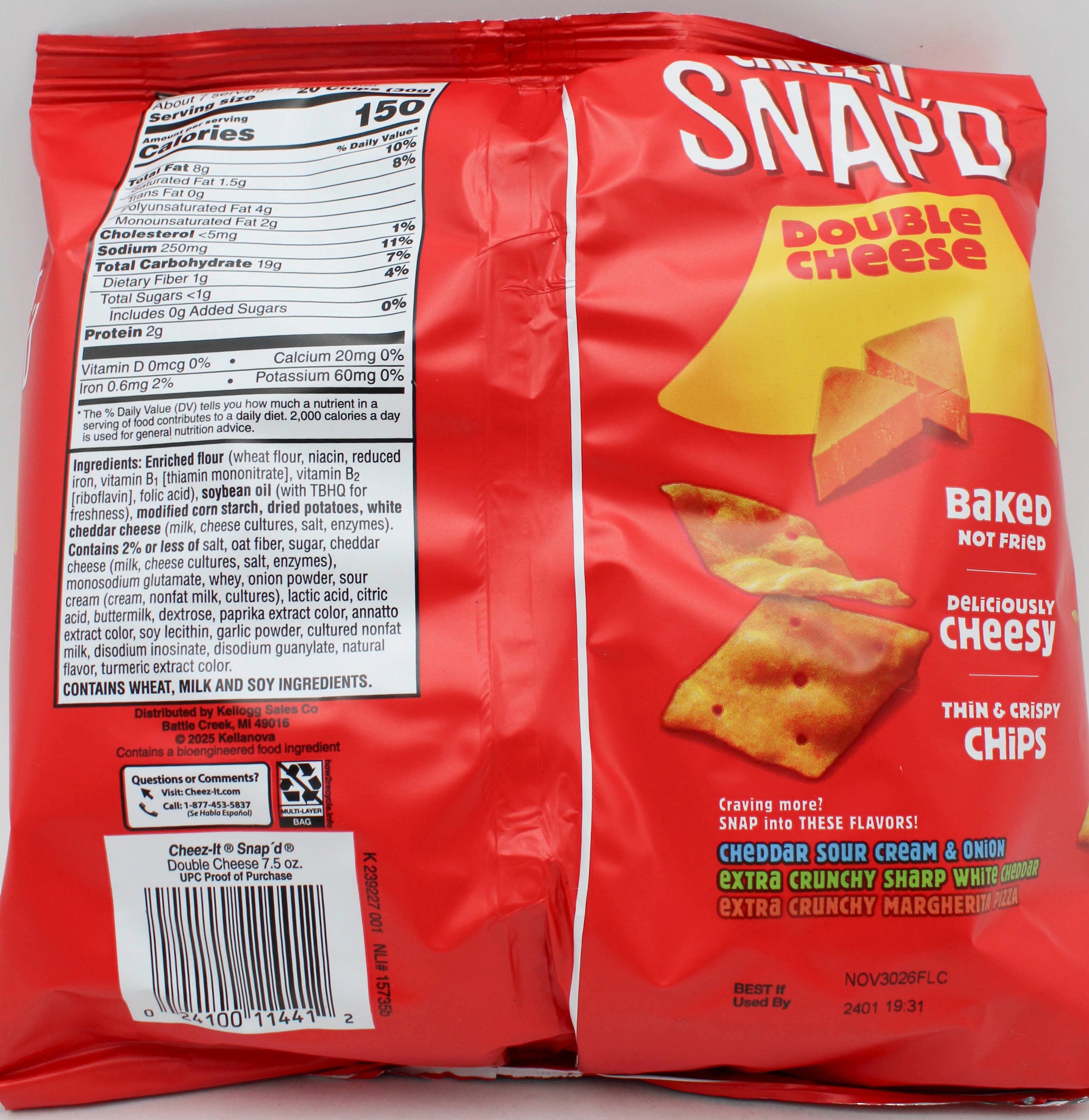 CHEEZ-IT PUFF'D DOUBLE CHEESE CRACKER 5.75 Oz NI BB 10/20/26