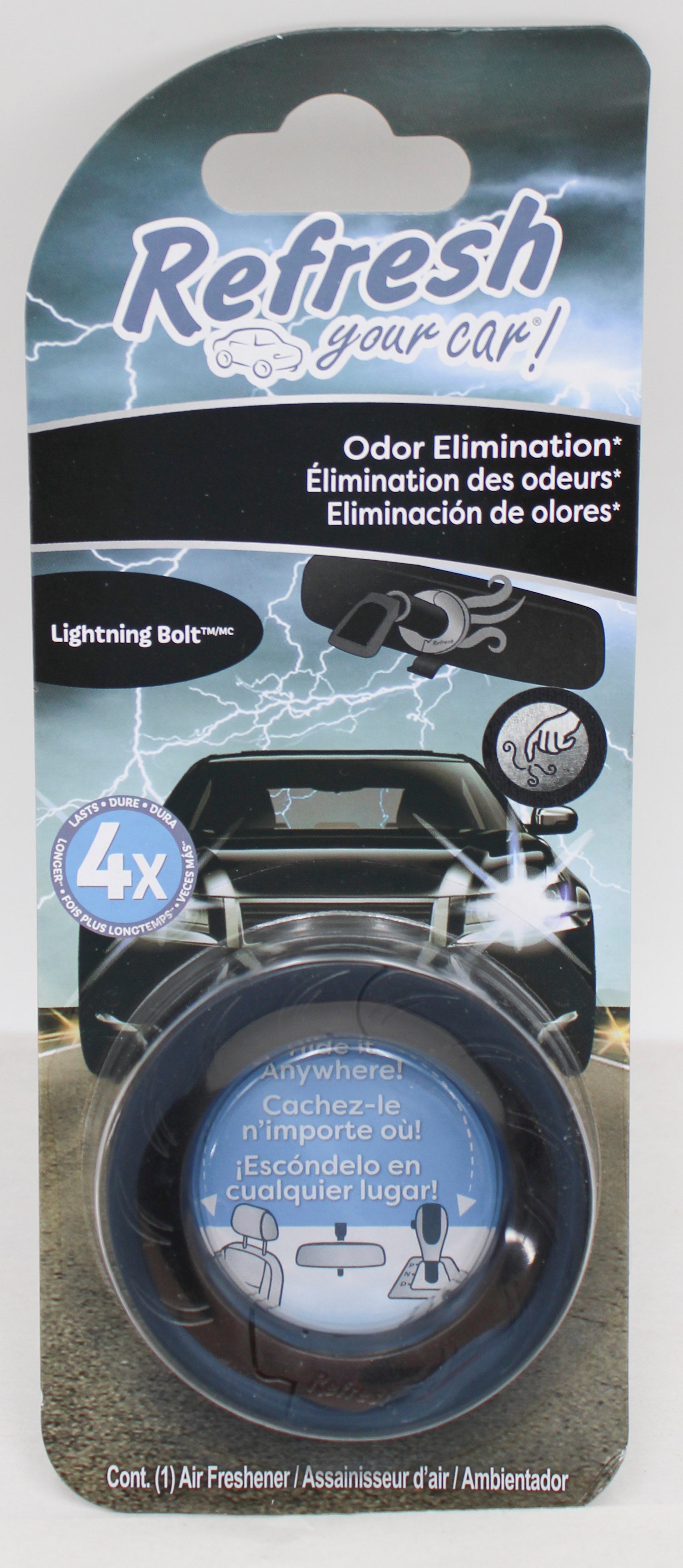 REFRESH YOU CAR RING AIR FRESHNER LIGHTNING BOLT