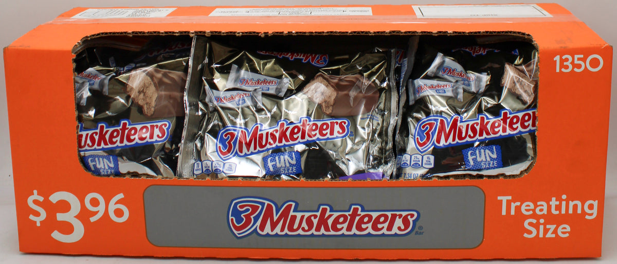 3 MUSKETEERS SPOOKY HALLOWEEN FUN SIZE CANDY 7.34oz BB 8/27