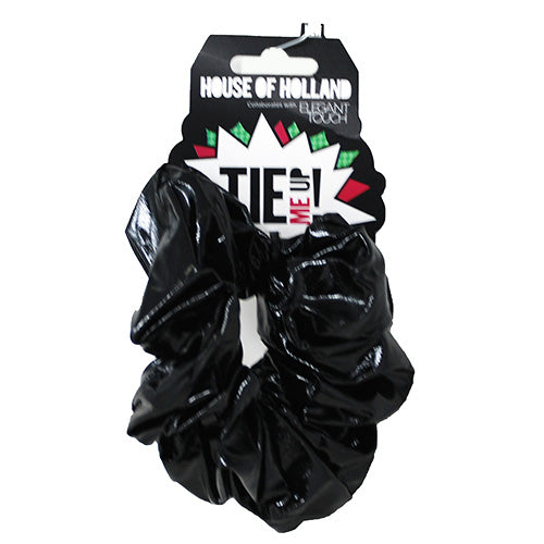 HOUSE OF HOLLAND PVC LRGE HAIR SCRUNCHIE 1CT-BLACK