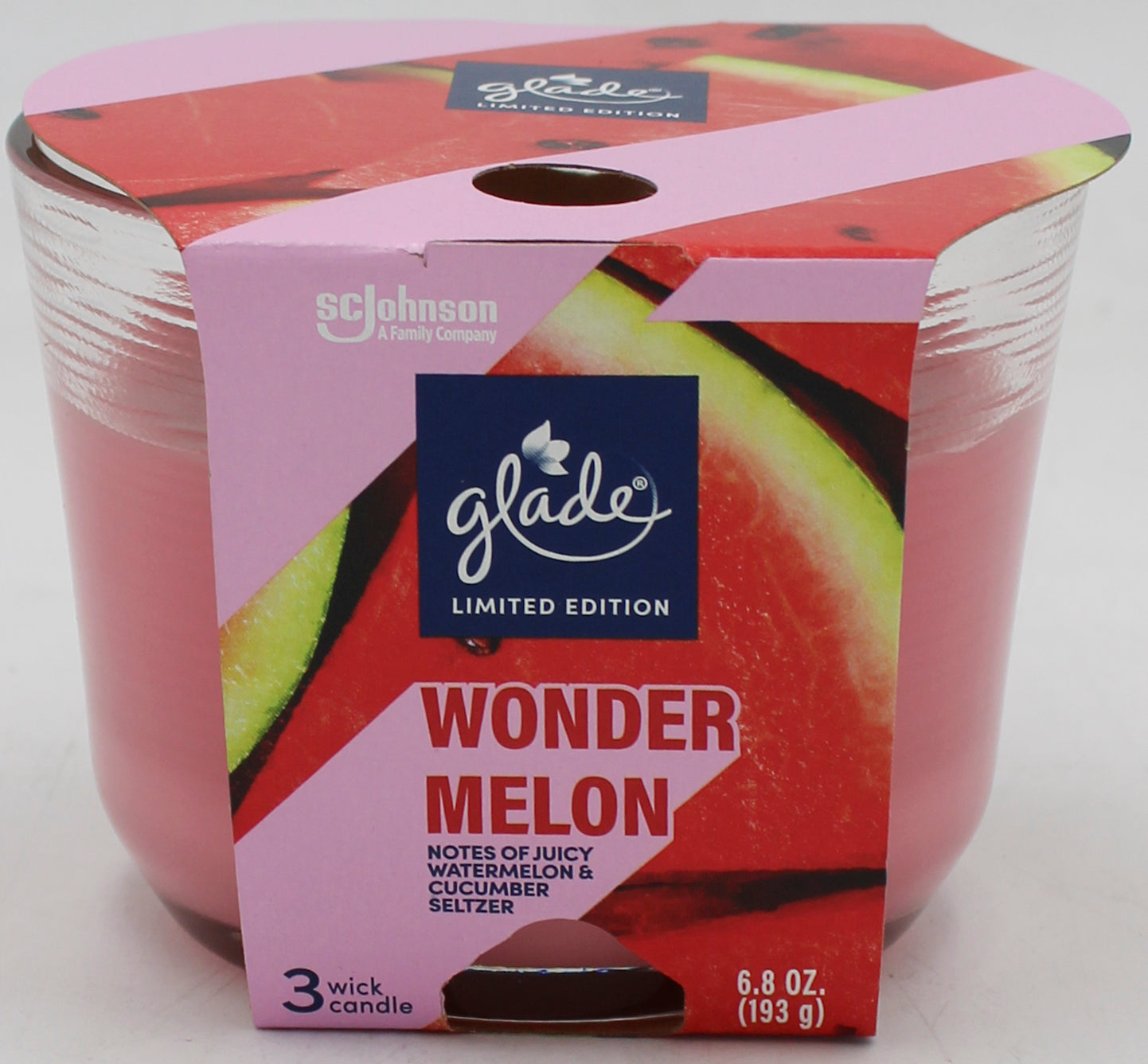 GLADE 3-WICK CANDLE WONDER MELON 6.8oz US-