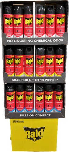 RAID ANT & ROACH ASSORTED 17.5oz DISPLAY PPK NI