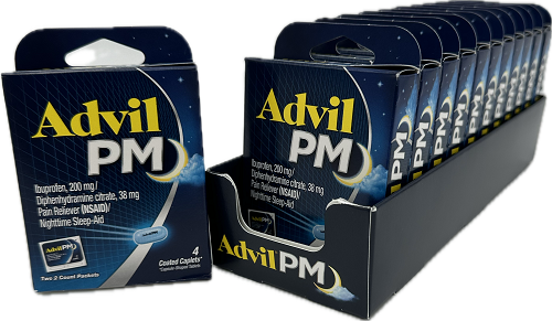 ADVIL PM CAPLET 4CT TWO COUNT PACKETS EXP 5/31/25 NI