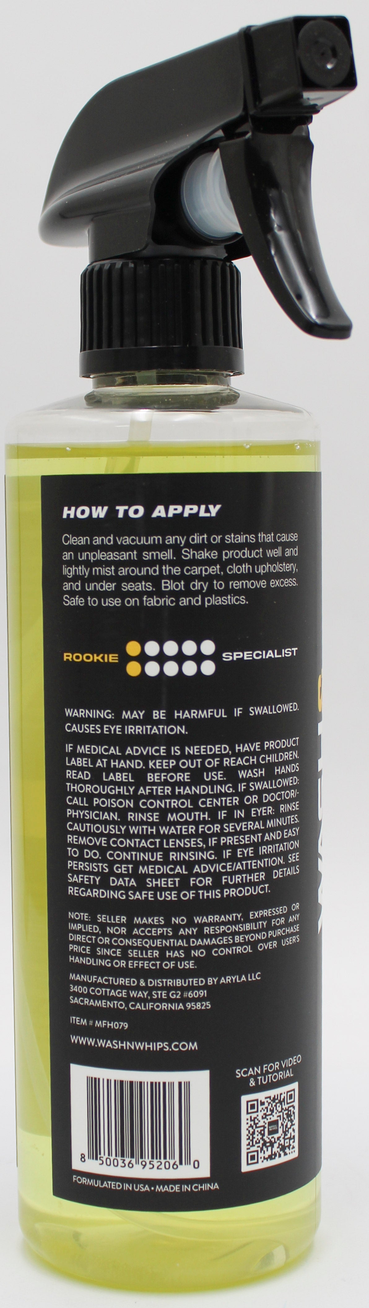 WASH N WHIPS MUSK ODOR ELIMINATOR - 16 OZ
