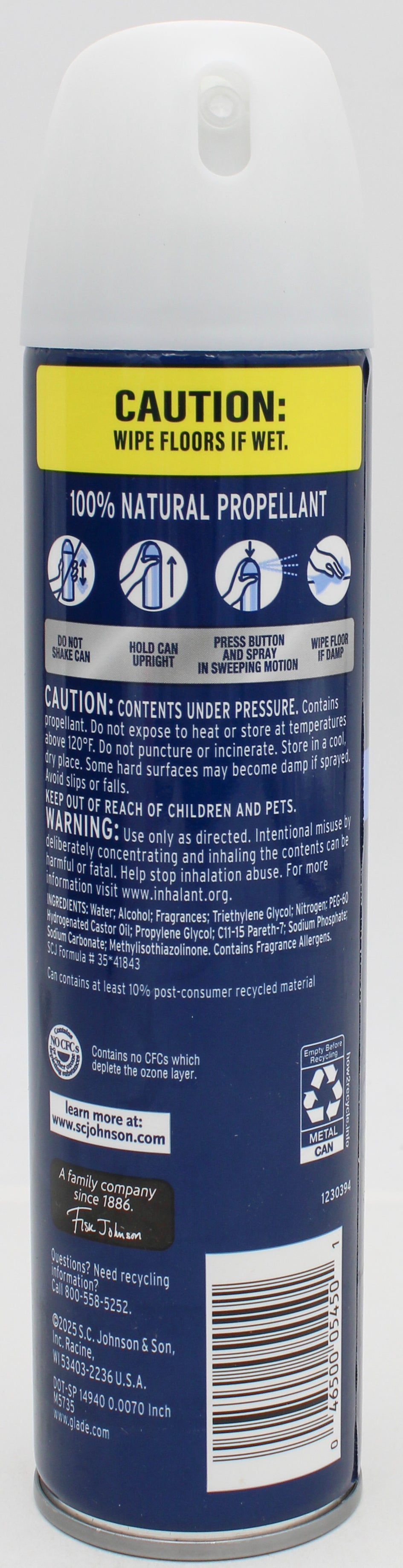 GLADE AEROSOL SPRAY PET FRESH 8oz US