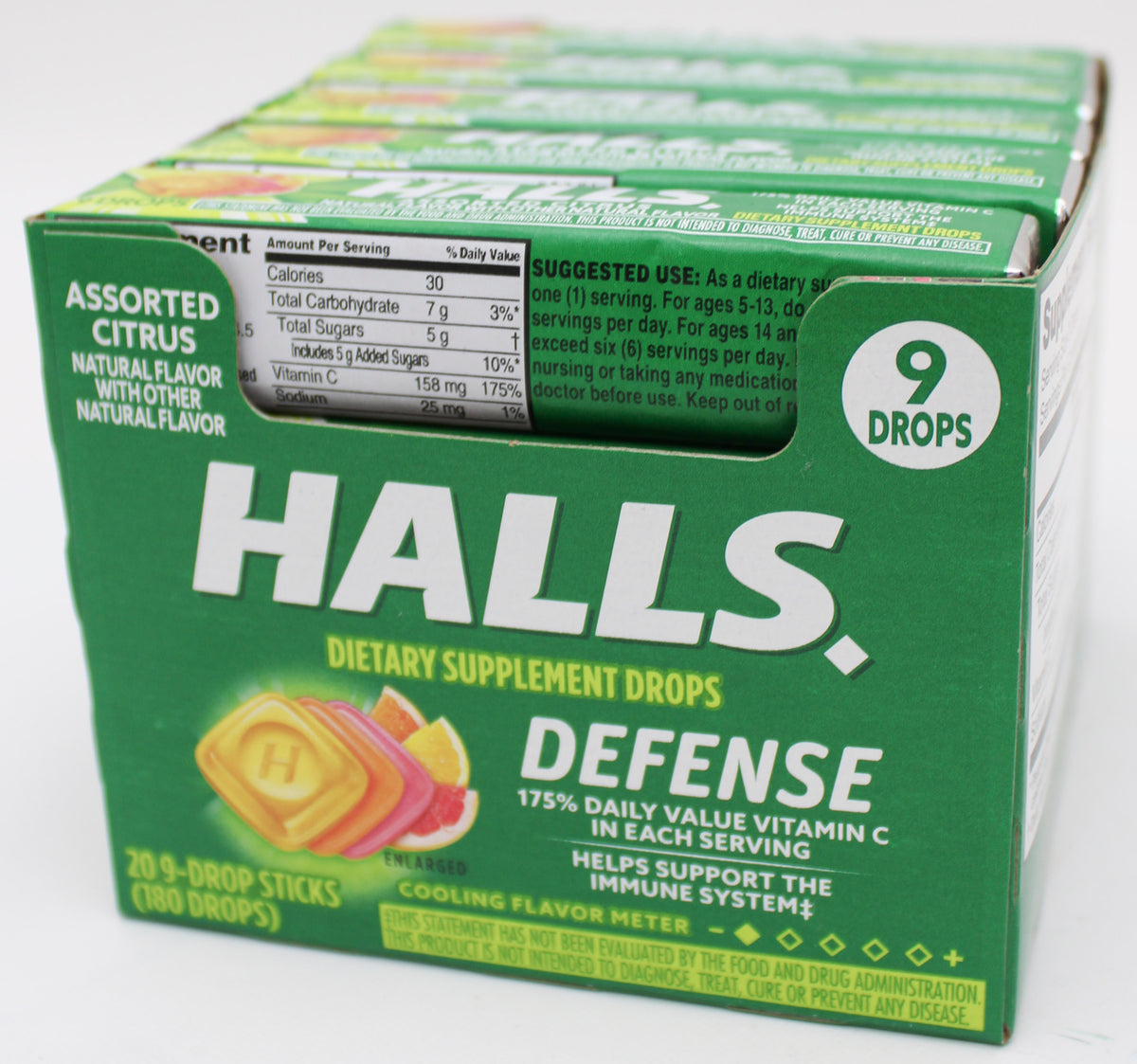 HALLS DEFENSE 9PC ASSORTED CITRUS EXP 5/1/27