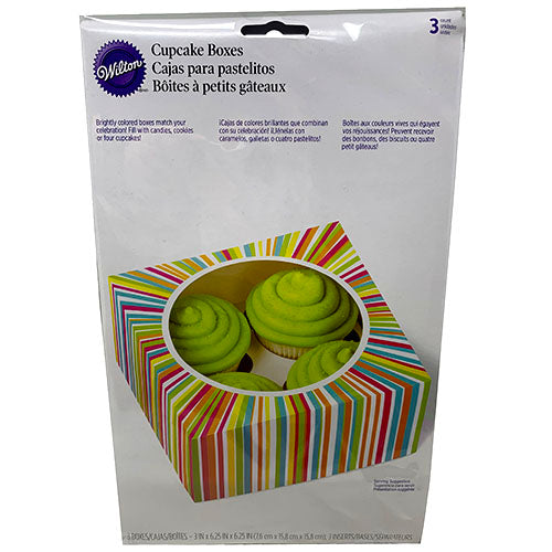 WILTON CUPCAKE BOXES 3x6.25"/3CT.