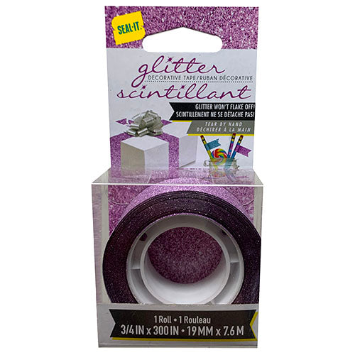 SEAL-IT GLITTER TAPE 3/4x300"-PINK.
