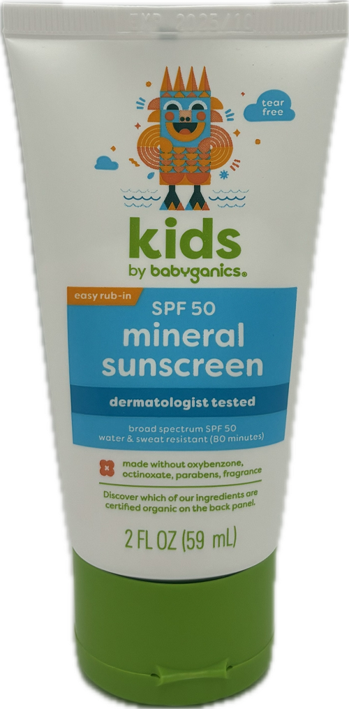 BABYGANICS KIDS MINERAL SUNSCREEN SPF50 2oz US EXP 10/31/25