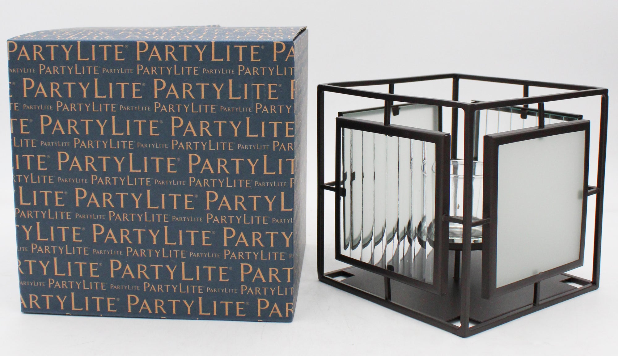 PARTYLITE MODERN IMPRESSIONS VOTIVE HOLDER 5 1/2"W x 5 1/2"H