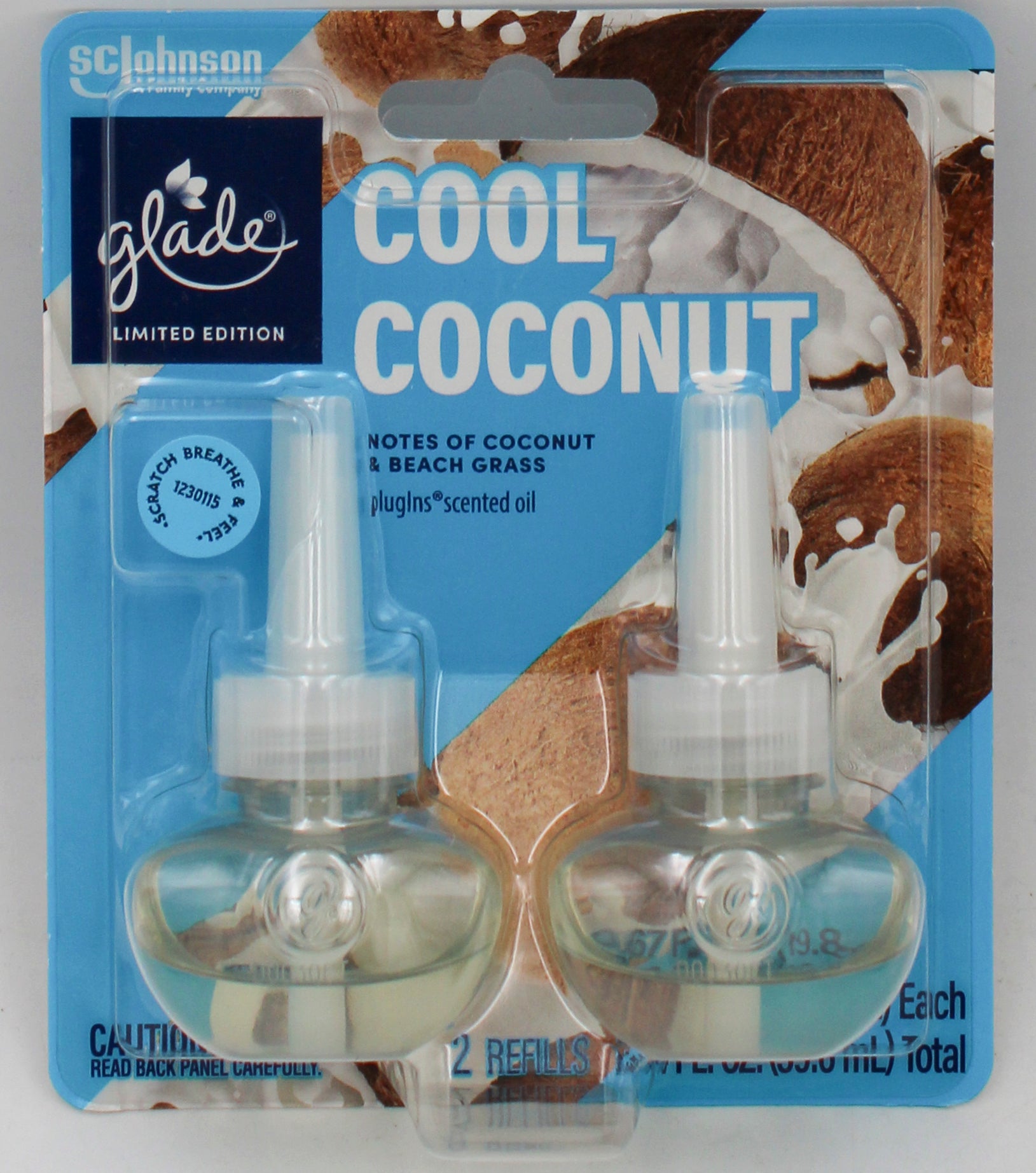SP GLADE PLUGINS SCENTED OIL REFILLS 1.34floz US COOL COCONUT