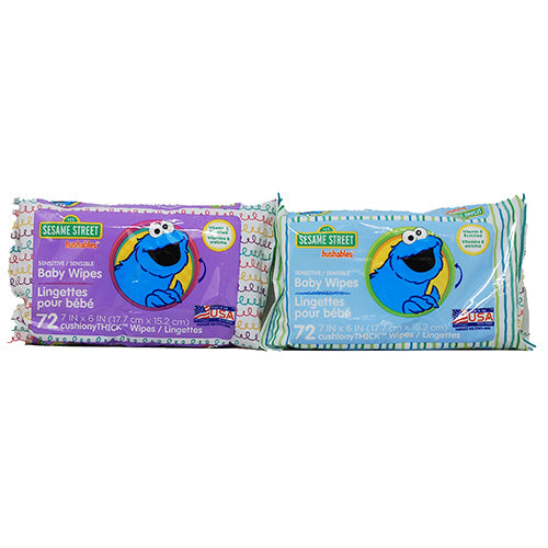 SES.STRT BABY WIPE 72CT-SENSTVE/AST