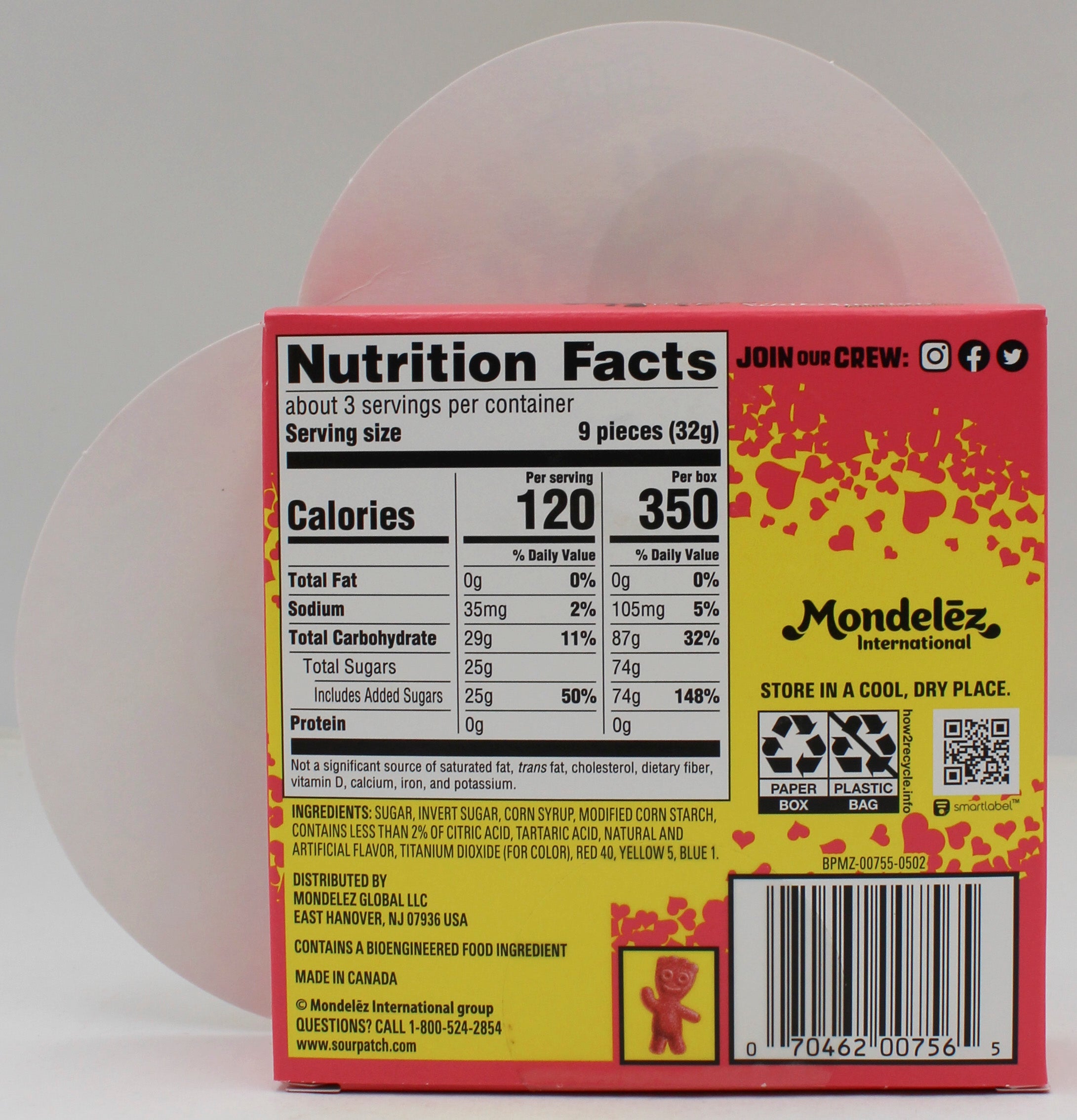 SOUR PATCH KIDS WATERMELON HEART 3.4 Oz BB 8/14/27