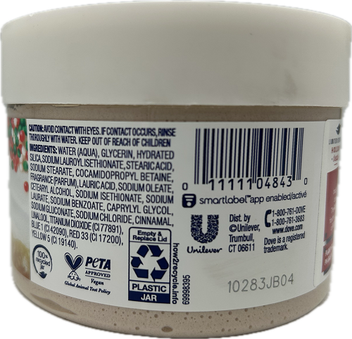 DOVE BODY SCRUB SUGAR COOKIE 10.5oz