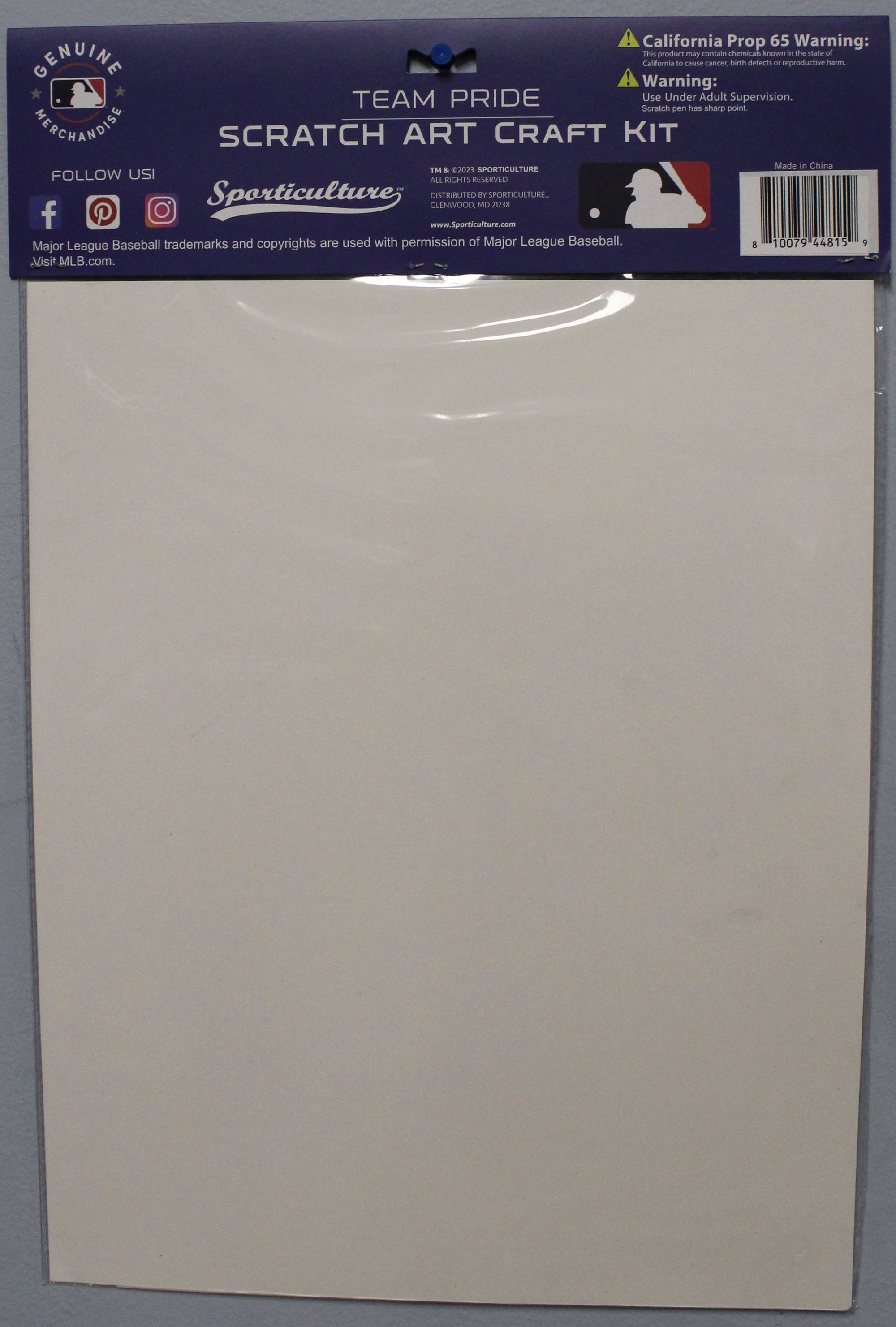 DETROIT TIGERS SCRATCH ART CRAFT KIT