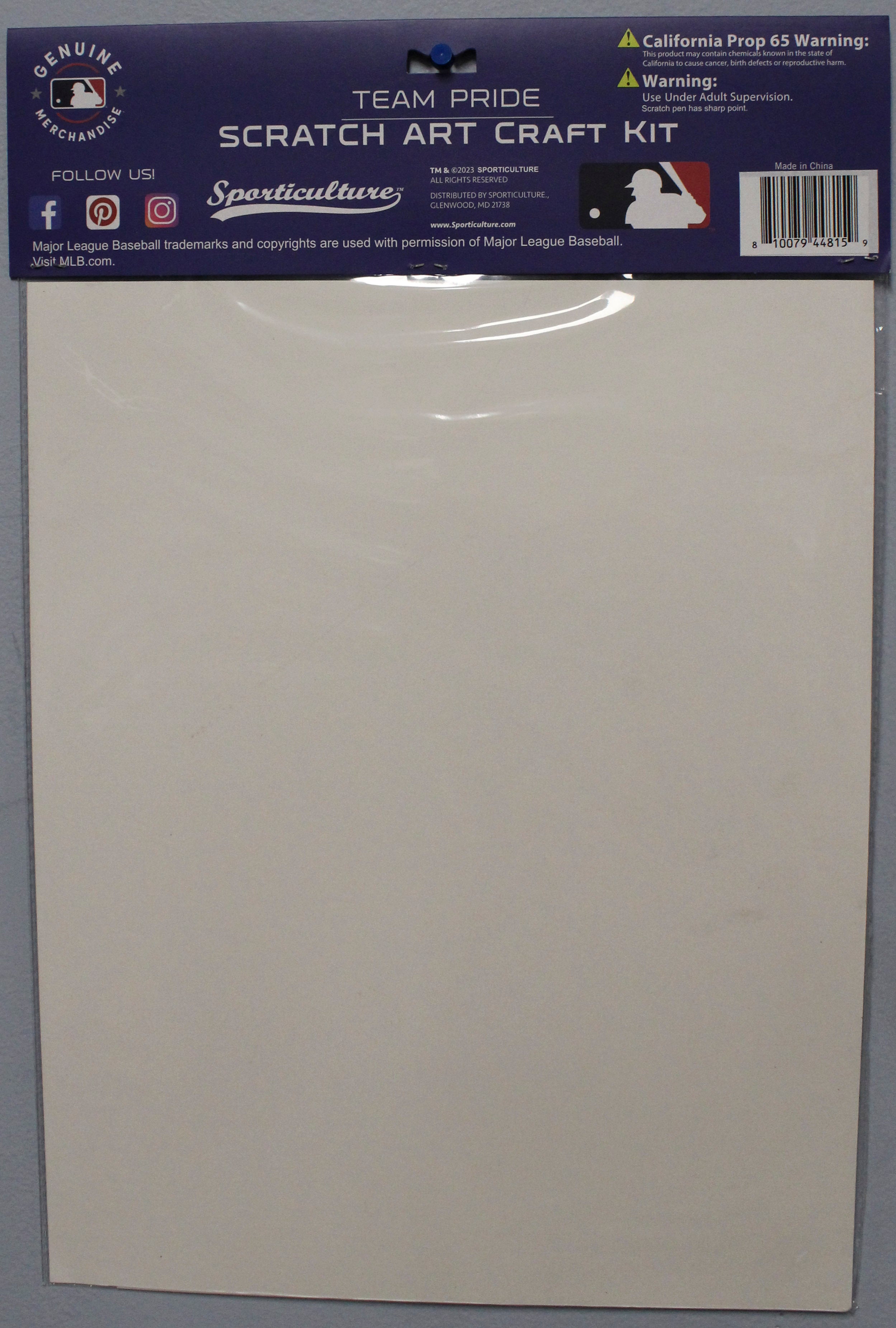 DETROIT TIGERS SCRATCH ART CRAFT KIT